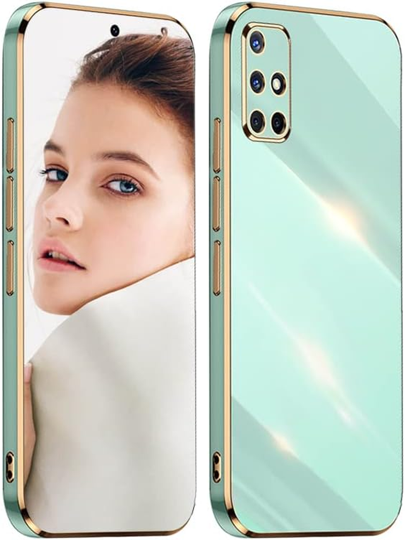 ATISIJIE Case for Samsung Galaxy A16 Mobile Phone Case Original, Ultra Thin Electroplated Soft Silica Gel Scratch-Resistant TPU Mobile Phone Case, Simple Stylish Shiny Protective Cover Case Black