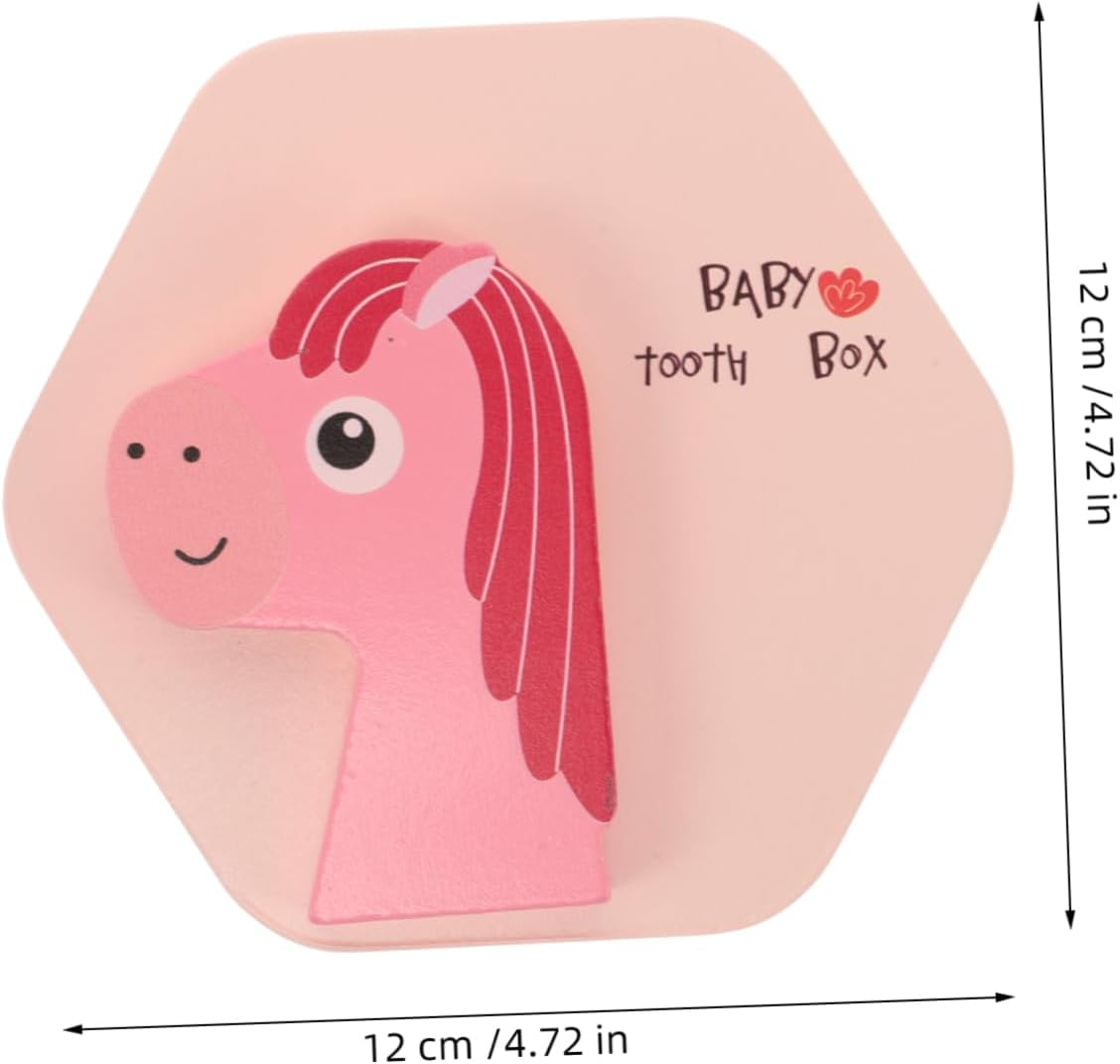 Tooth Memorial Box Wooden First Tooth and Curl Keepsake Box for Girls Boys Shower Birthday image number 3