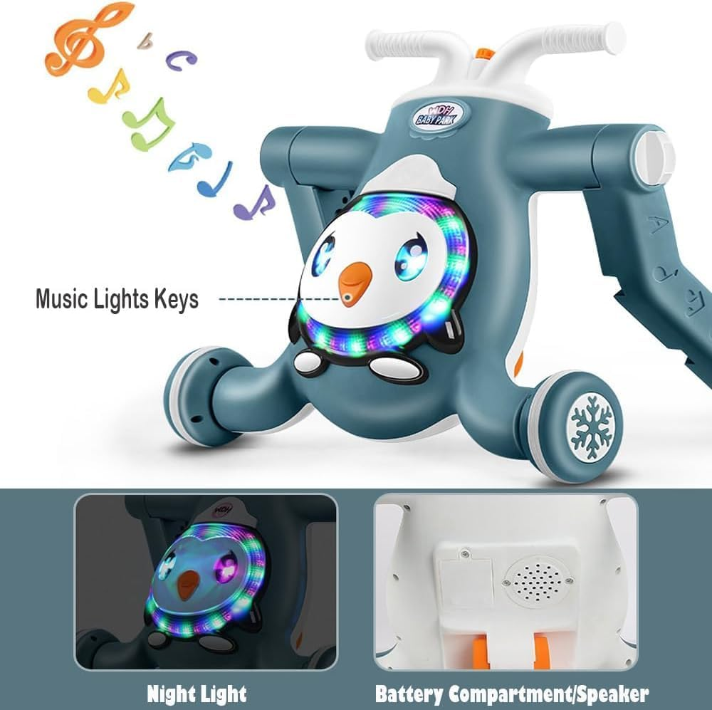 Fohouse 3 in 1 Baby Push Walkers for Baby Toy Sit-To-Stand Learning Walker with Wheels, Toddler Learning to Walk, Assemble as Scooter/Motorbike/Activity Center/Musical Toys for Infant Boys Girls image number 6