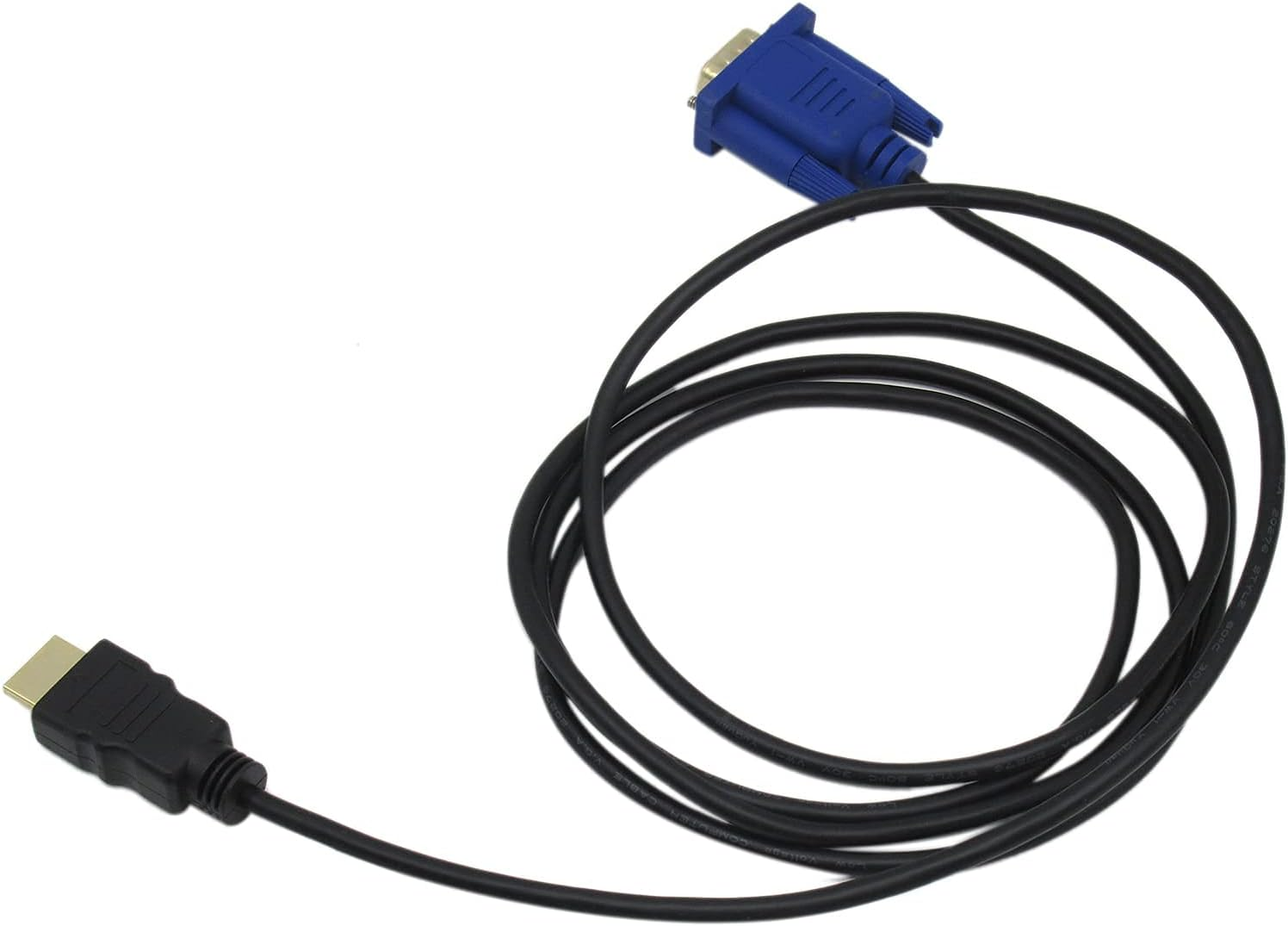 BLUE ELF HDMI to VGA Adapter Cable 6Ft/1.8M Gold-Plated 1080P HDMI Male to VGA Male Active Video Converter Cord for Notebook PC DVD Player Laptop TV Projector Monitor Etc image number 5