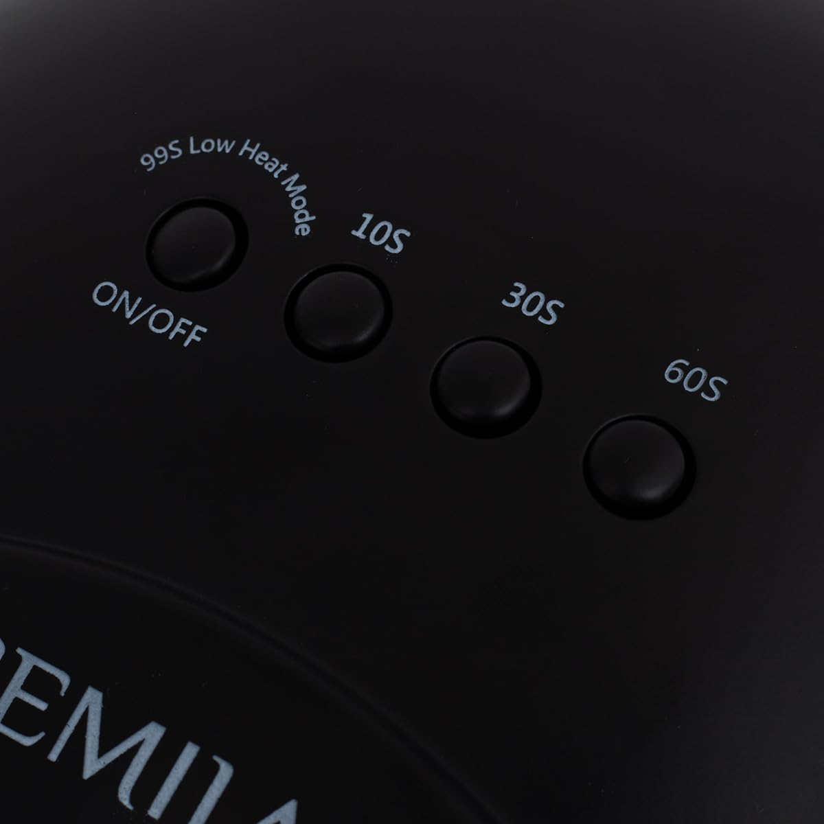 Semilac UV LED Lamp 24W/48W All Black - Nail Lamp with Dual LED, Timer, Motion Sensor & Low Heat Mode