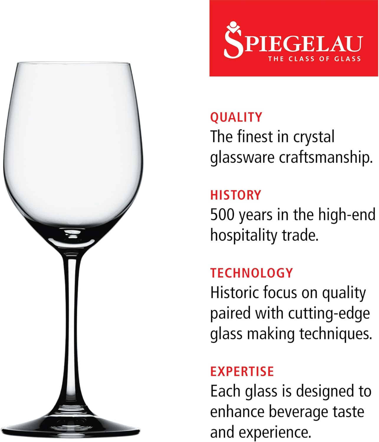 Spiegelau Vino Grande White Wine Glass, Clear &ndash; Elegant Crystal Drinkware for Enhancing Aroma & Balance &ndash; Machine-Made, Durable & Dishwasher Safe &ndash; 330 Ml Capacity (Pack of 4) image number 5