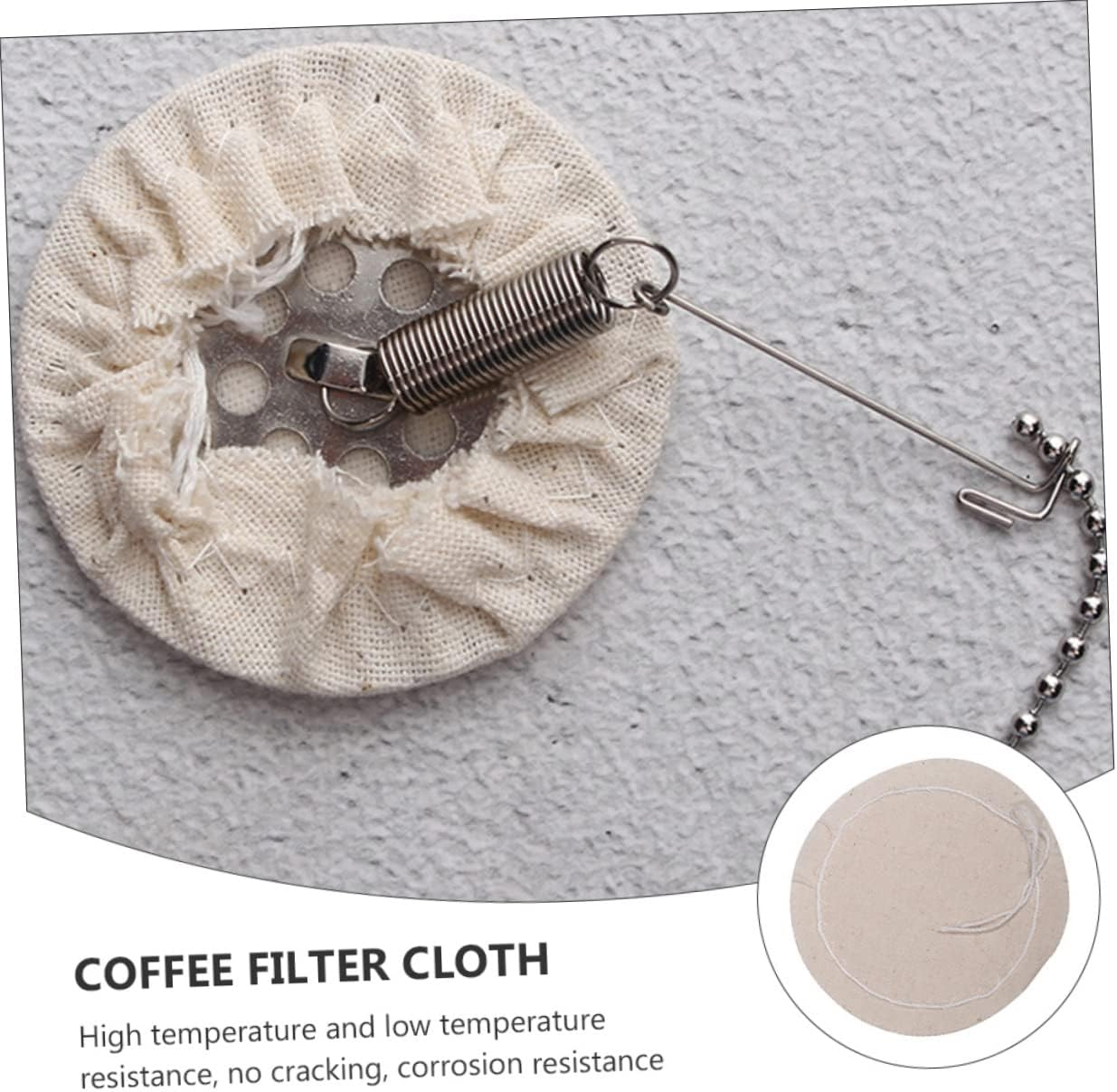 Hoement 20Pcs Cotton Coffee Pot Filter Cloth Espresso Strainer Practical Tool for Home Cafe image number 2