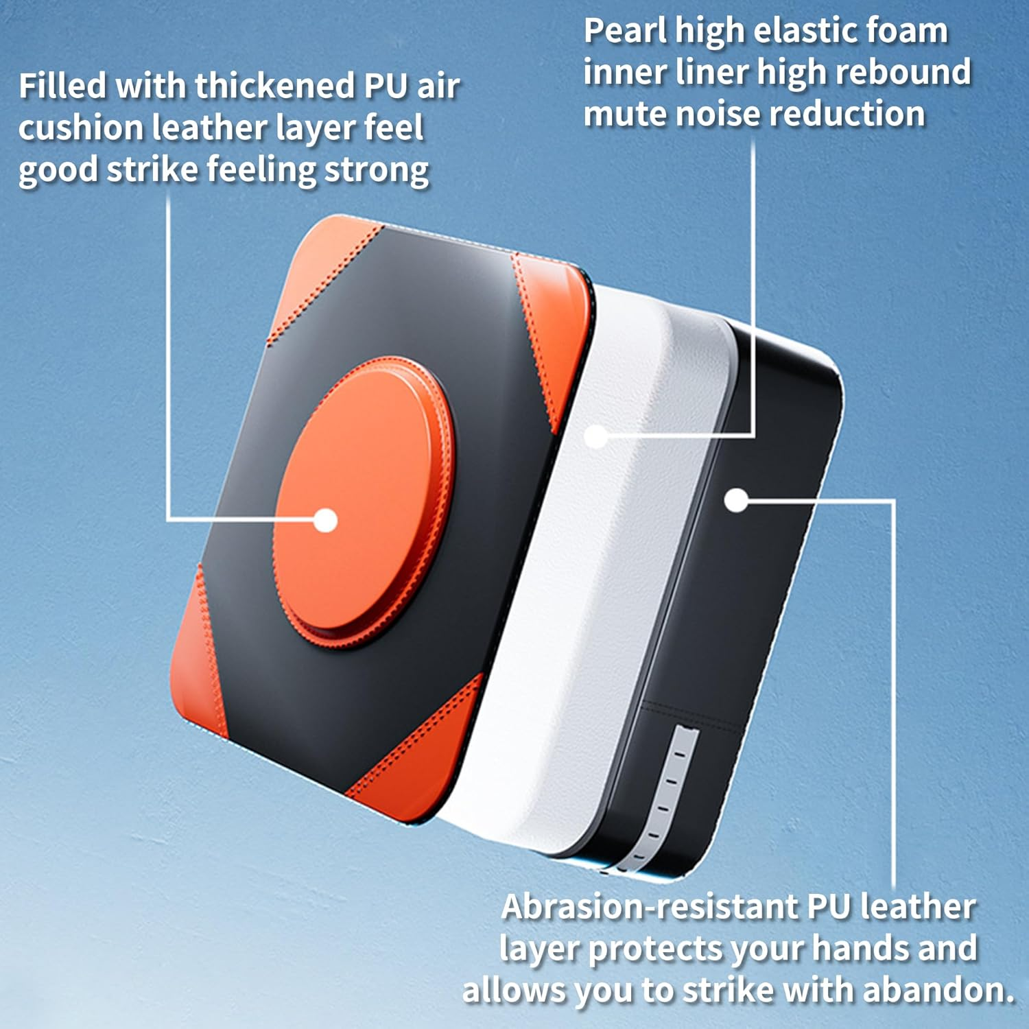 Wall Mounted Boxing Punching Bag - 30X30Cm Wall Punching Pad Focus Target for Sanda Practice, Martial Arts, Sports Training and Exercise image number 1