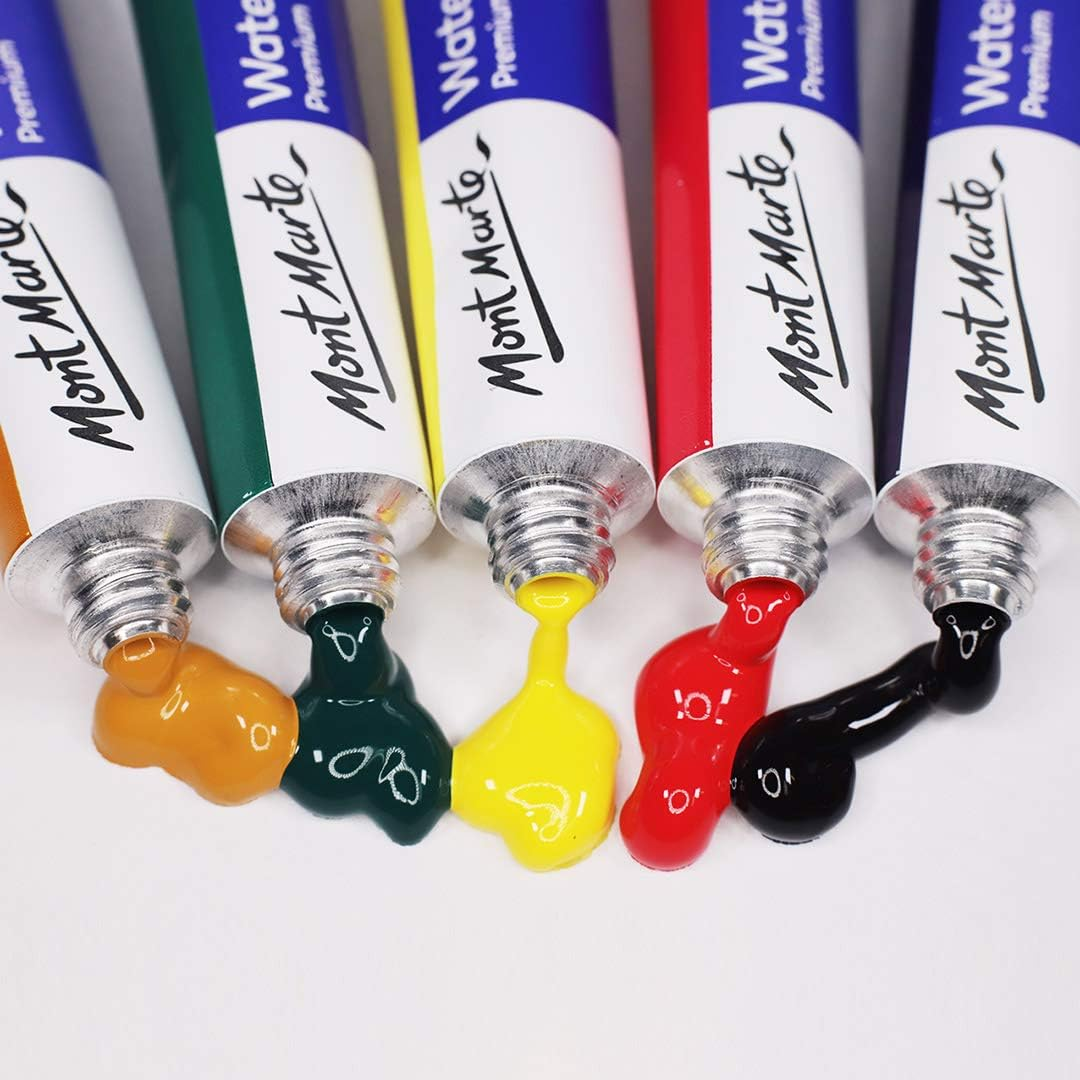 Mont Marte Watercolor Paint Set 24 Colours 8Ml, Aluminium Watercolor Tube Set, Perfect for Paper image number 4
