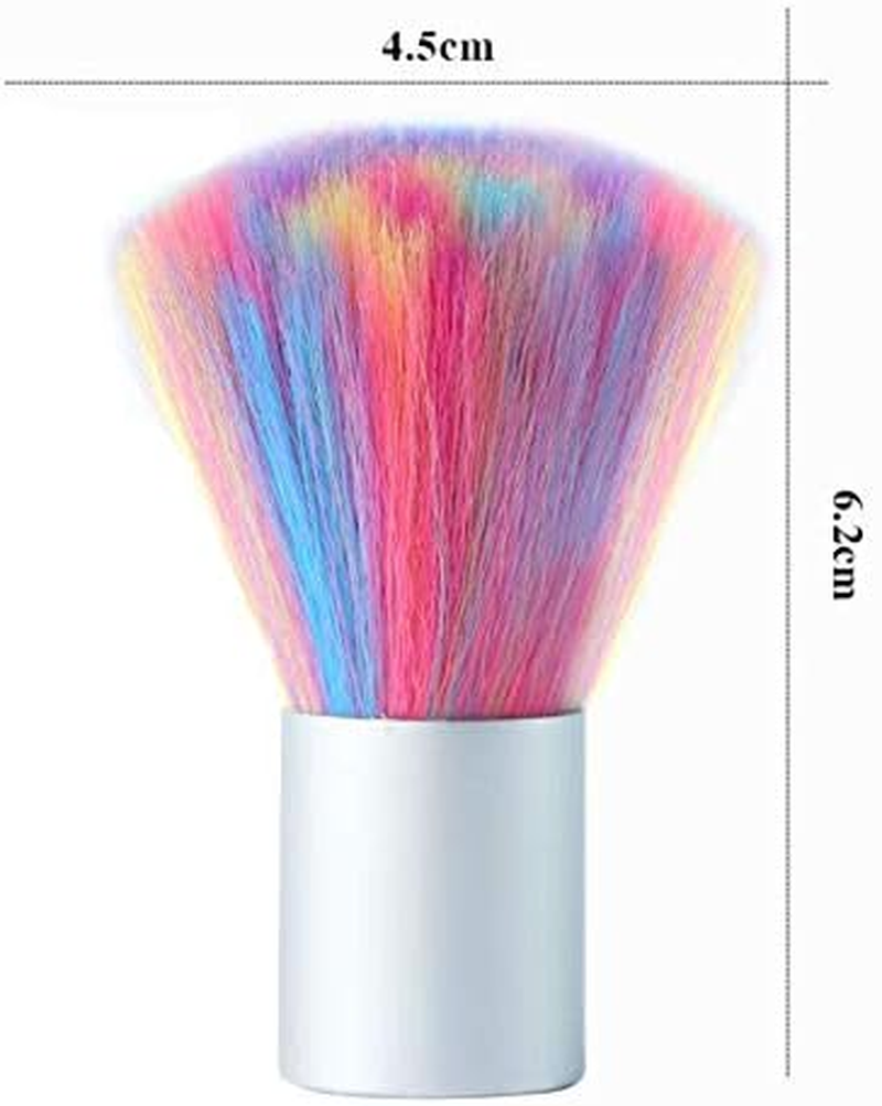 WOIWO 1PCS Rainbow-Colored Nail Art Brush Nail Dust Brush UV Gel Nail Cleaning Brush Nail Dust Brush image number 1