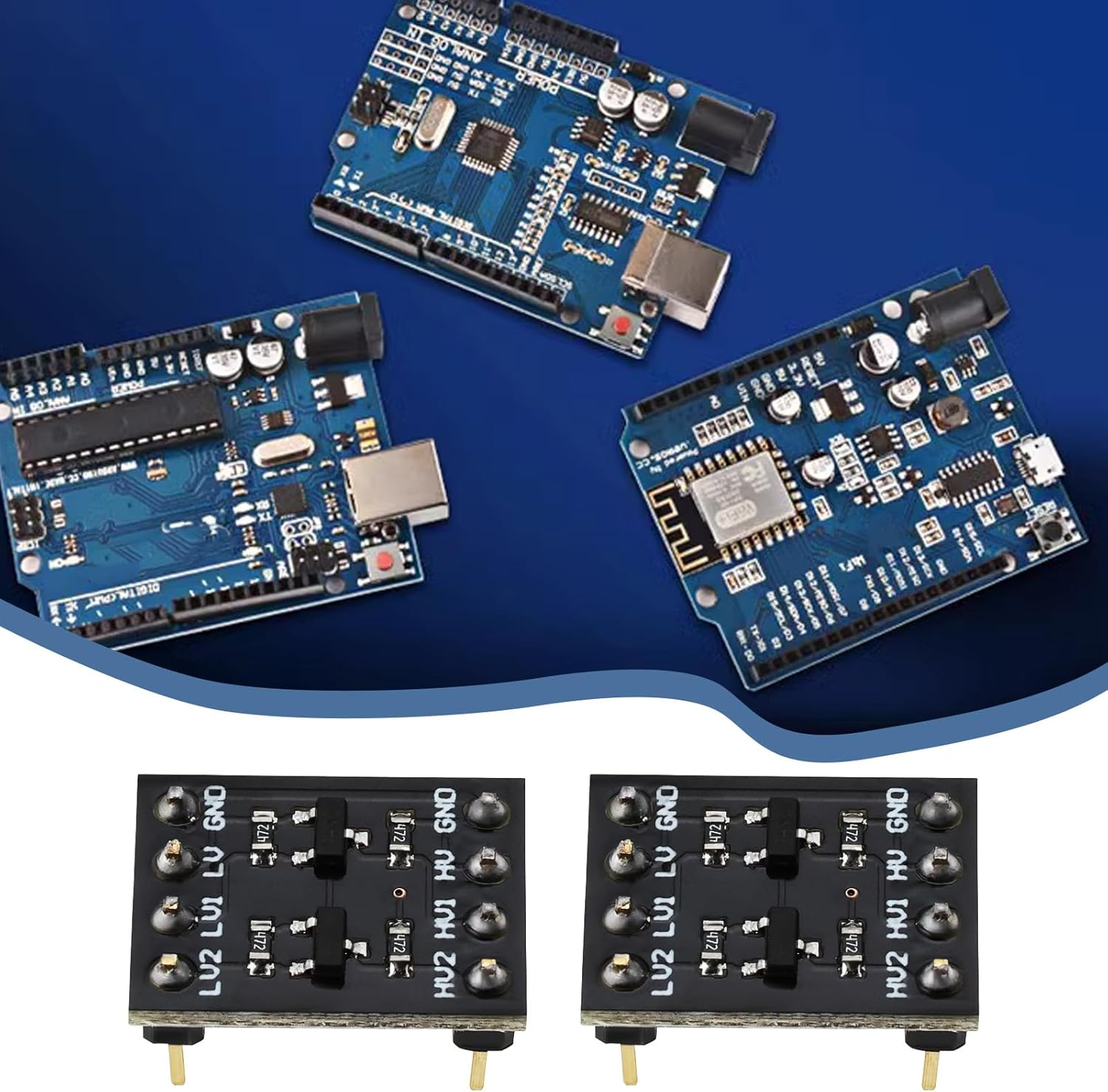 VGOL 4Pcs Logic Level Converter 2 Channel Bi-Directional Shifter I2C 3.3V-5V Compatible with Ard-Uino Nano R3 Compatible with Nano 33 Iot image number 1