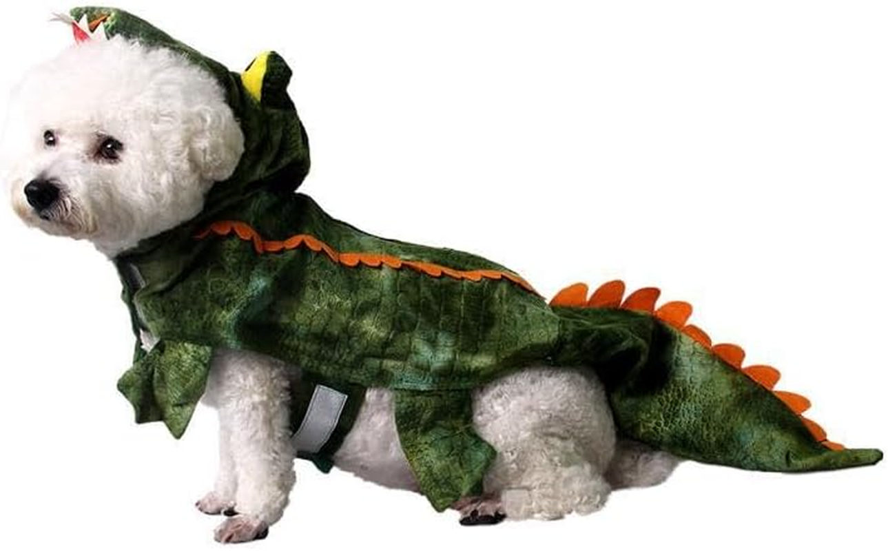 Alligator Dog Costume Halloween Dog Crocodile Costume Hoodie Coats Pets Jumpsuits (Green, S) image number 5