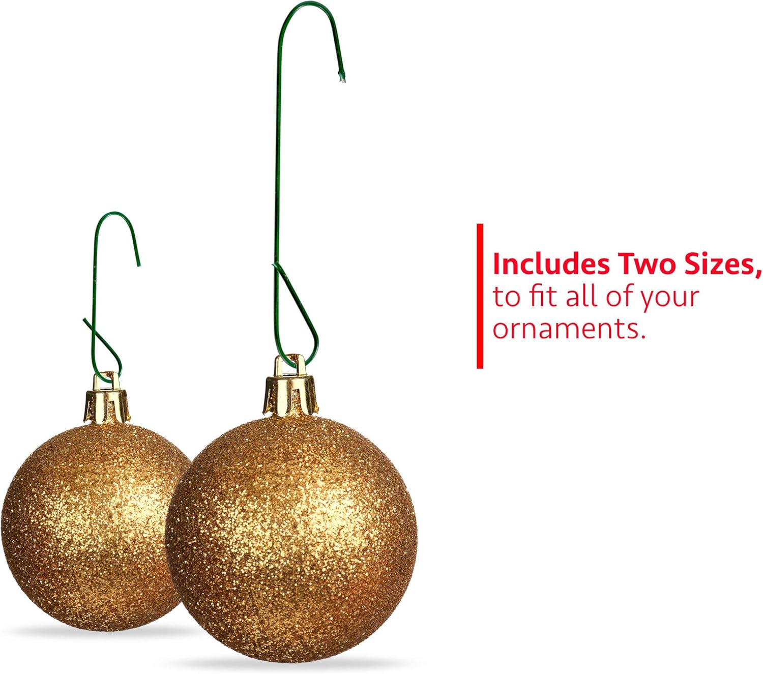 R&rsquo;Nd&rsquo;S 300 Pack Ornament Hooks Christmas Tree Decorating Hangers- Metal Wire Ornament Hooks for Christmas Tree Decoration Hanging (Green) image number 2