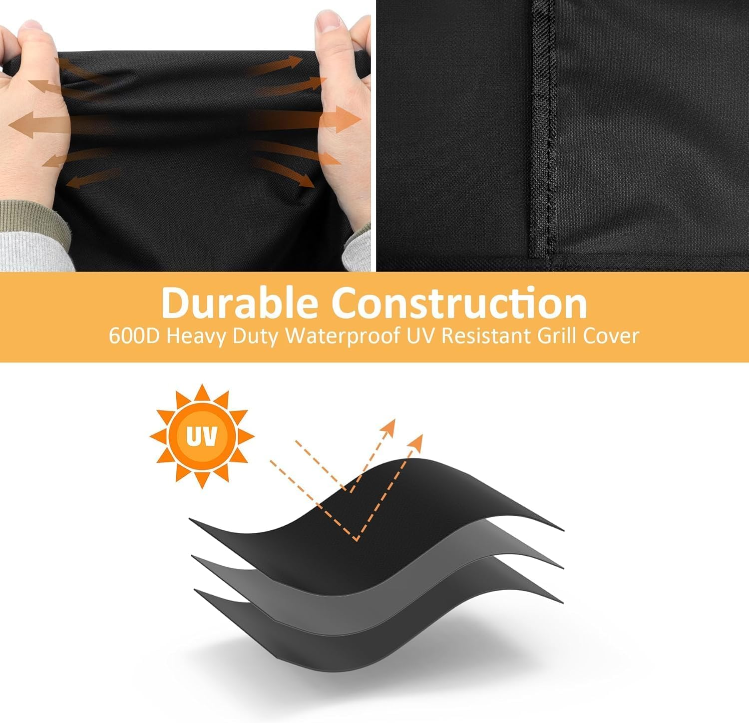 Ninja OO100 Series Pizza Oven Cover, Heavy Duty Outdoor Cover for Ninja Woodfire Grill, Adjustable Drawstrings image number 6