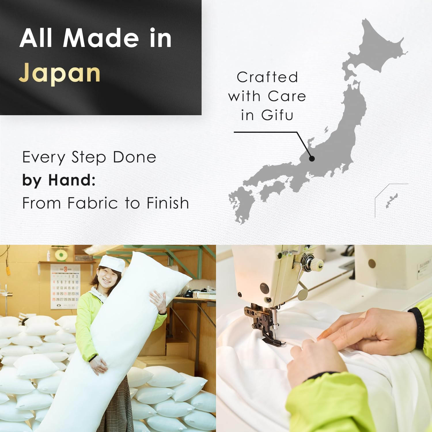 Comodo Luxury Body Pillow High-End Class (Made in Japan / 60 X 20 Inch (150 X 50Cm)) Dakimakura Pillow for Side Sleepers (Anime/Maternity) CMD9950MS image number 2