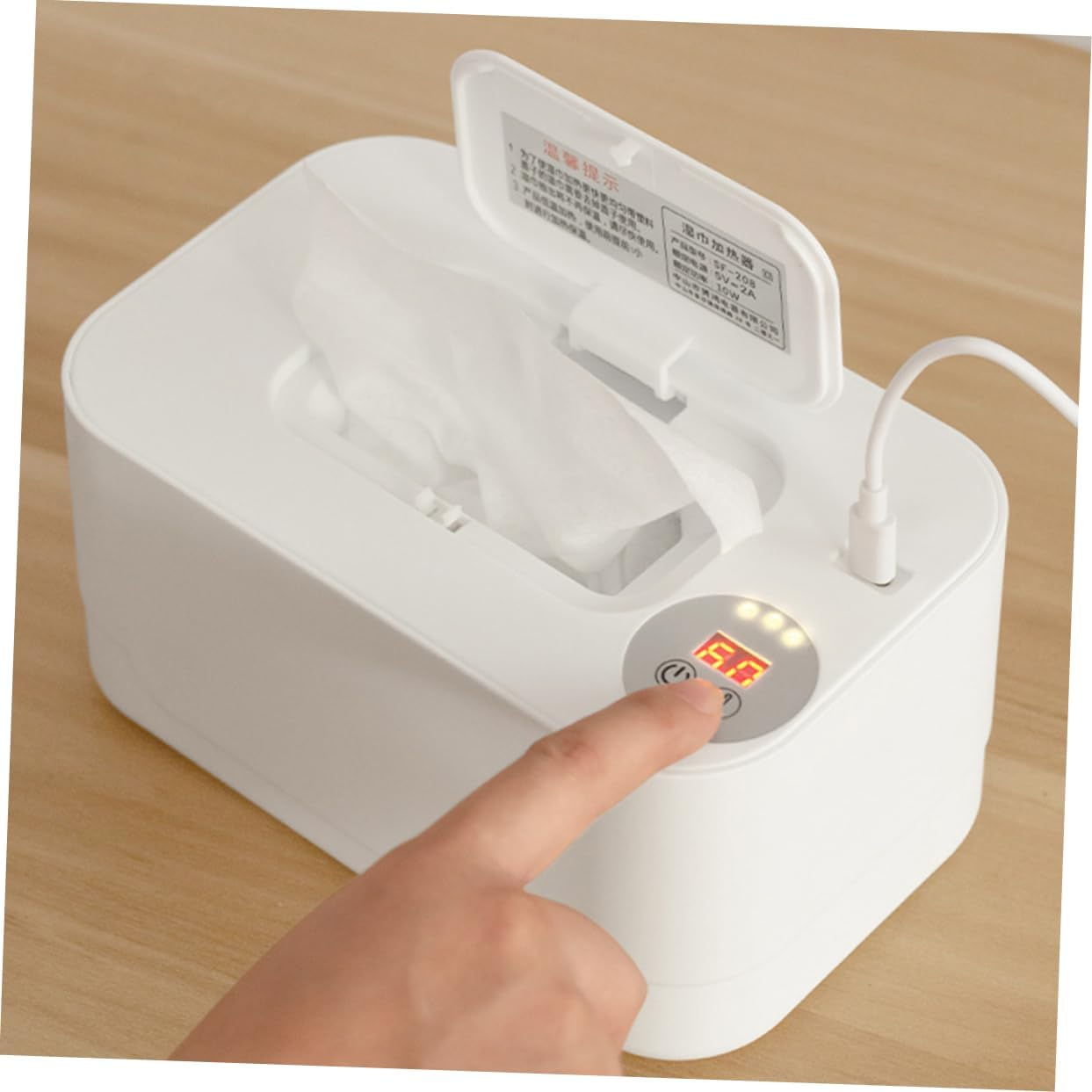 Alipis Wipe Warmer Travel Wipes Dispenser Wipes Holder Wipes Container Wiper Warmer Wipe Container for Bathroom Warmer Wipes Warmer Wipes Dispenser Plastic White image number 3