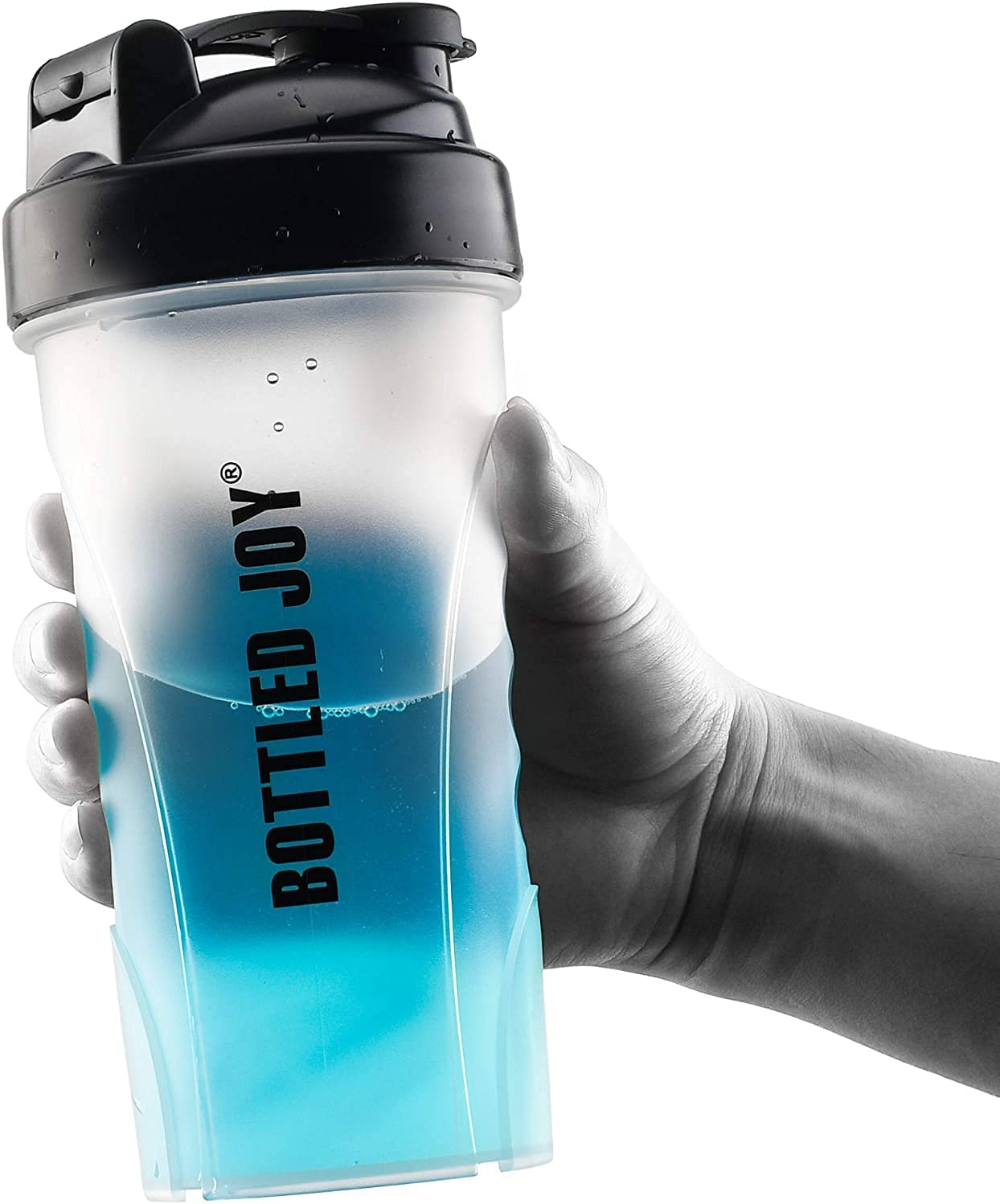 Protein Shaker Bottle 28Oz BPA Free Leak Proof Shaker Cup Smoothie Gym Powder Shaker Water Bottles 2 Pack for Preworkout image number 1