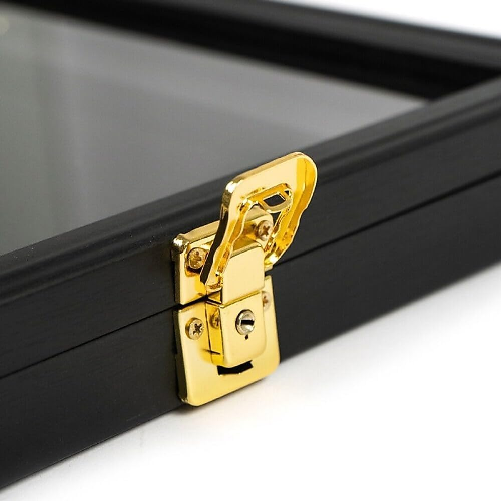 Wall Display/Case Lockable Rack 80Cm Football Basketball Jersey Storage Box in Black - Gold image number 7