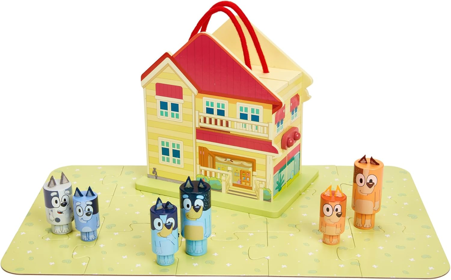 Bluey Wooden Carry along House 22-Piece Activity Toy Playset image number 4