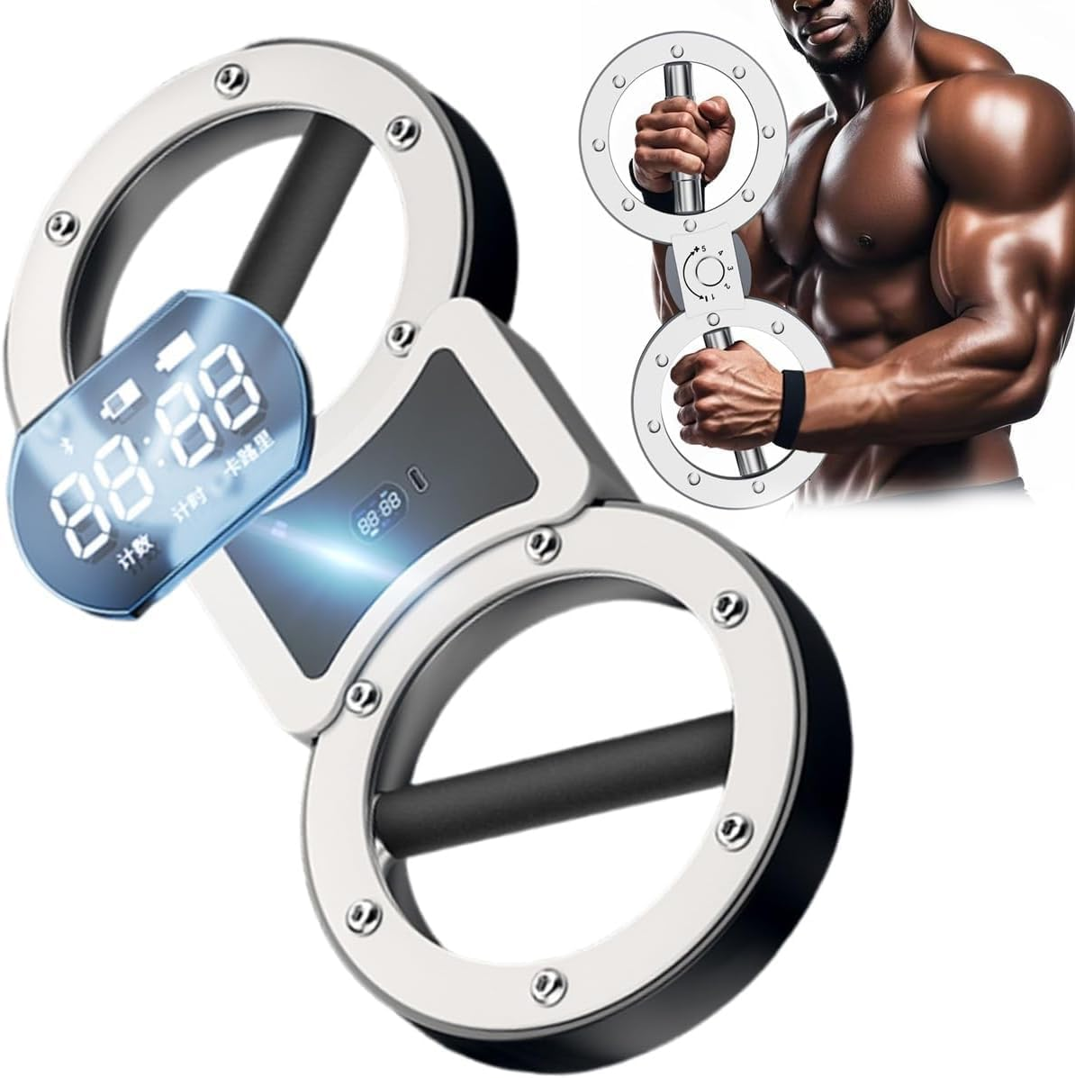 Spinning Rotator Burn Machine with Counter, 12LB Arm Exercise Equipment with Adjustable Resistance, Multi-Functional Rotational Trainer Grip Strength Trainer image number 3