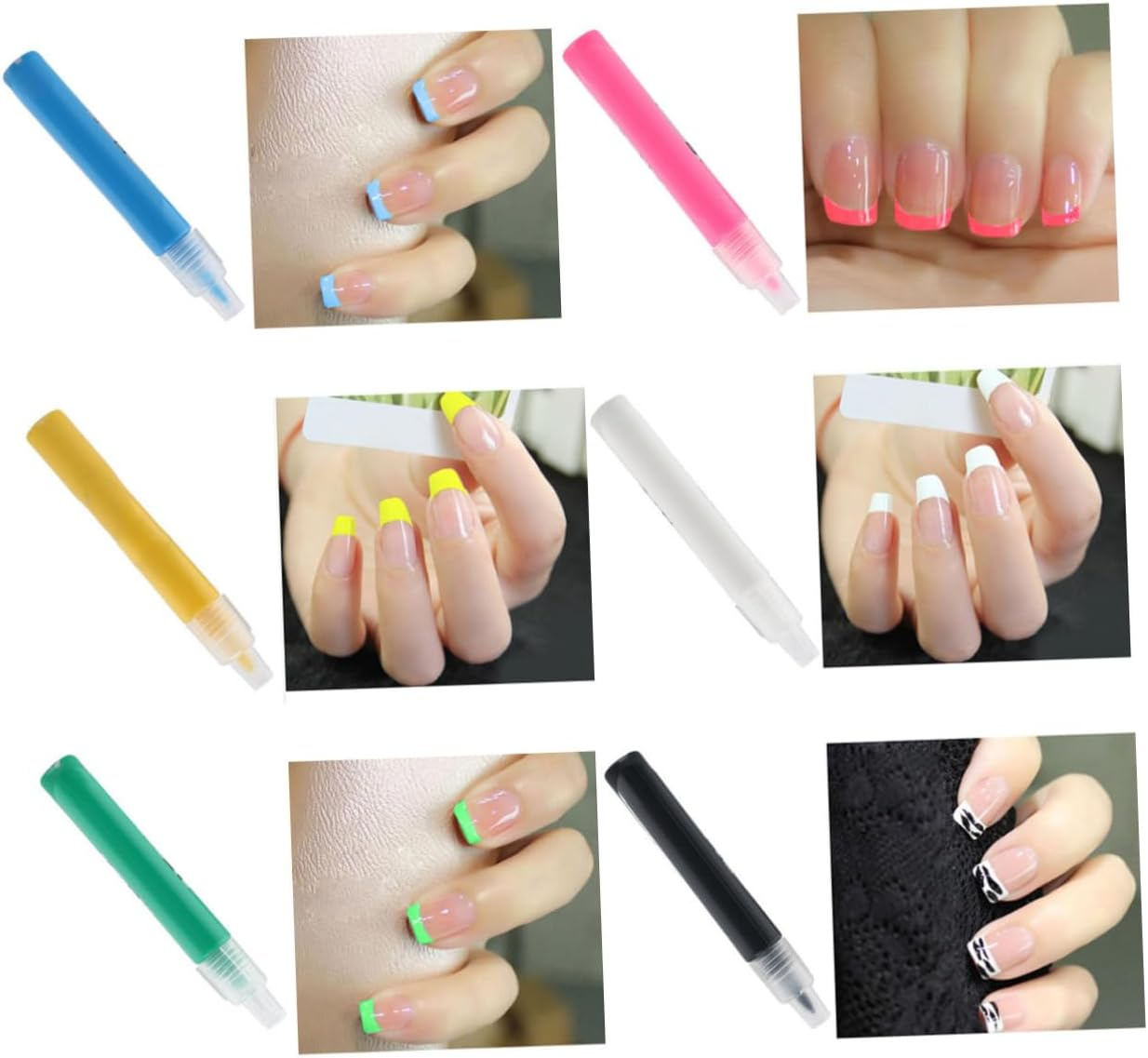 EXQUIMEUBLE 12 Colors Acrylic Nail Art Pen Set 3D Nail Painting Pens for Salon and Home Use image number 4