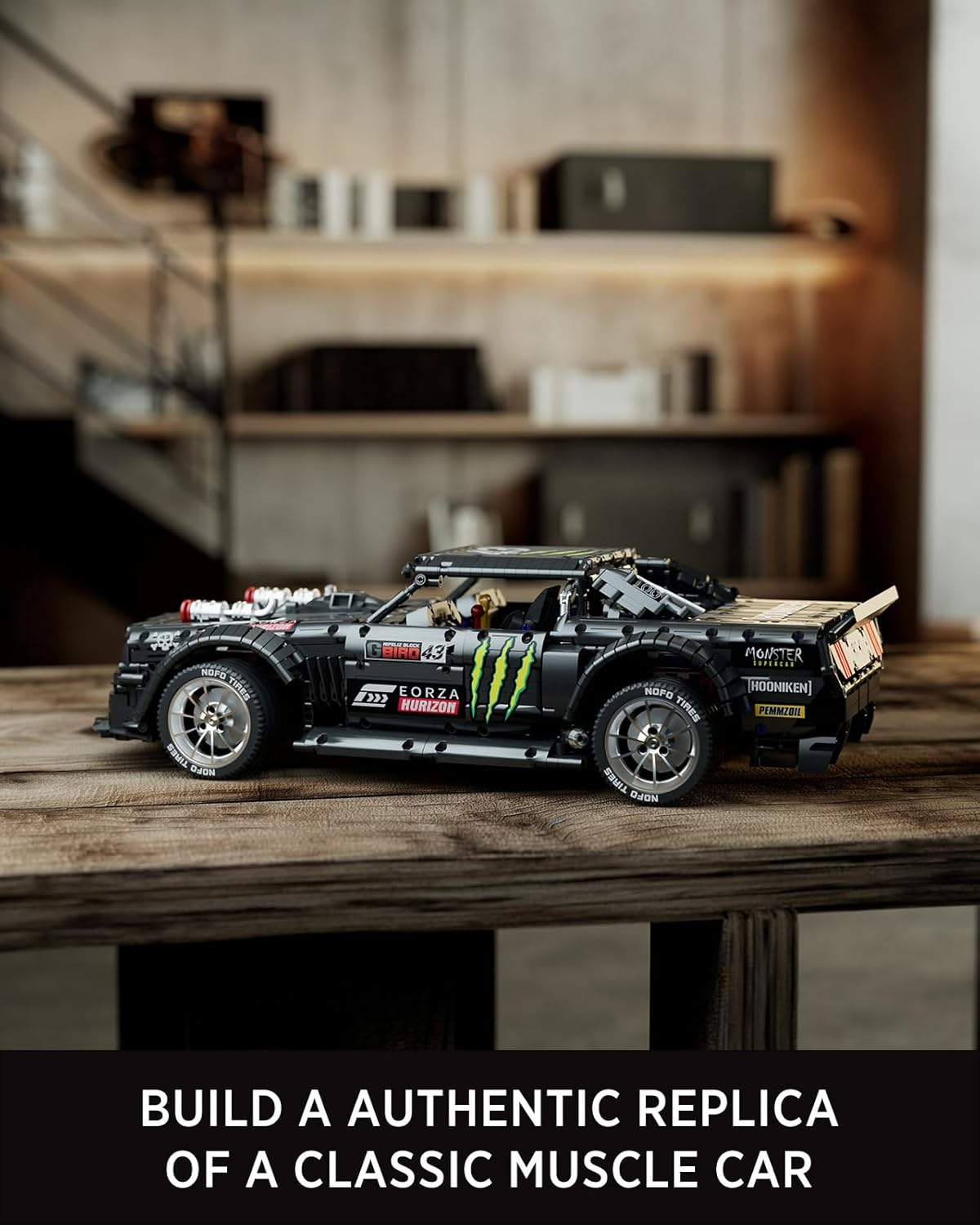 Nifeliz HOONIKEN Model Car Set, Colletible Building Toy for Adults, for Car Lovers and Muscle Car Fans (3141 Pieces image number 2