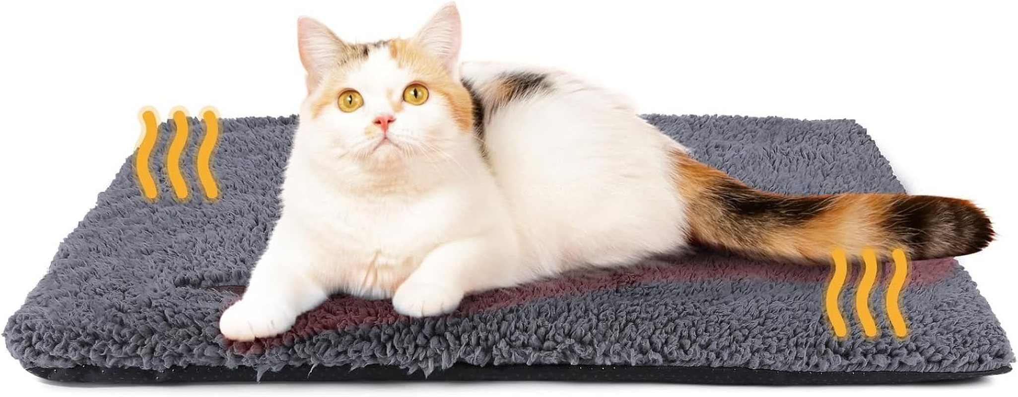 Self Warming Cat Bed Self Heating Cat Dog Mat 61 X 45 Cm Extra Warm Thermal Pet Pad for Indoor Outdoor Pets with Removable Cover Non-Slip Bottom Washable Non Electric(Dark Grey) image number 2
