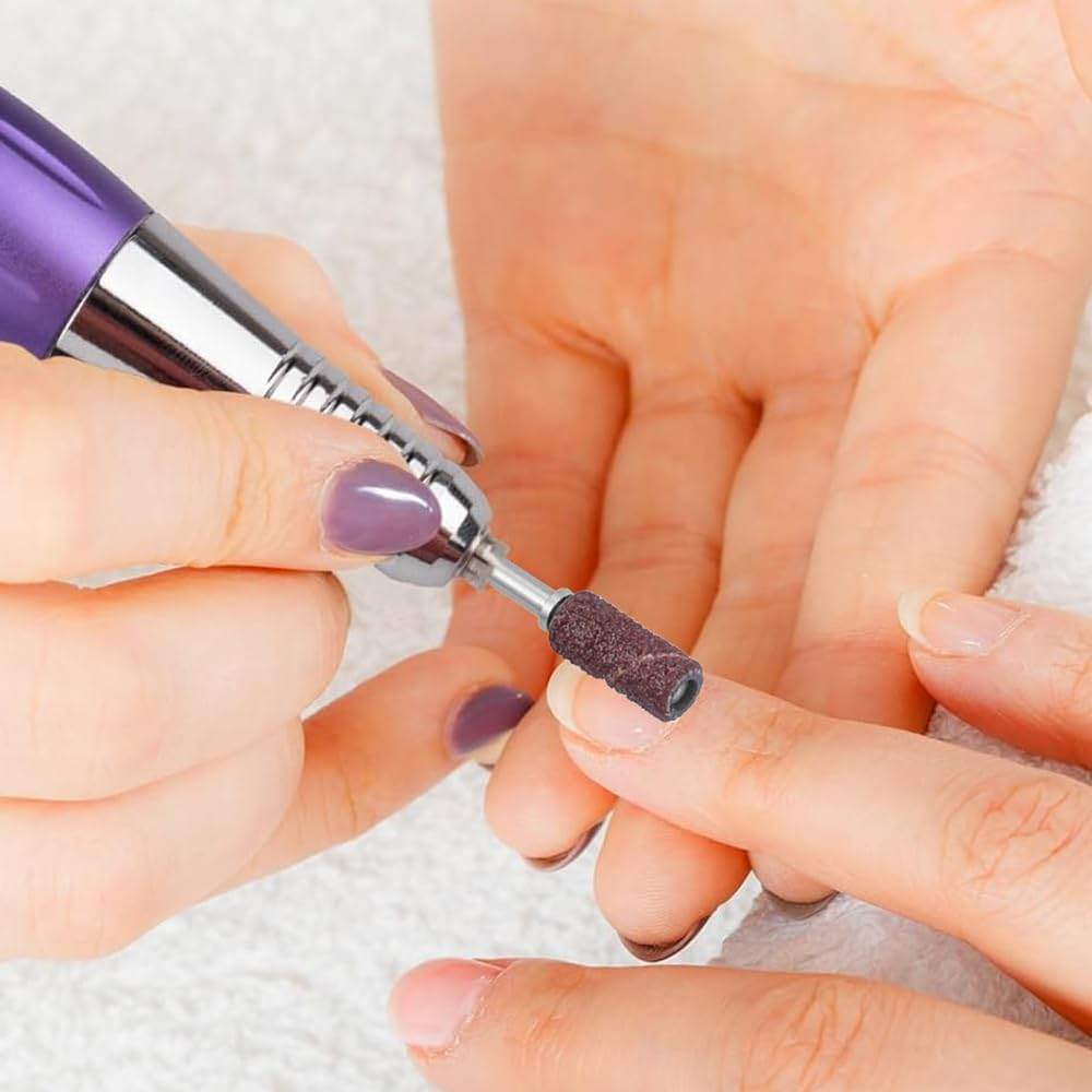 Yakamoz 2Pcs Small Nail Sanding Bands Mandrel, 3.1Mm Dia Mandrel Cuticle Bit Stainless Steel Professional Sanding Bits for Electric Drill Nail File Machine & Acrylic Nails Manicure Nail Art DIY Used image number 5