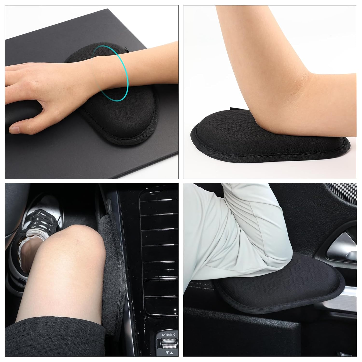 Car Knee Cushion Pads,Car Center Console Knee Leg Elbow Cushion Pad,Soft Knee Pads Accessories for Driver Side Mat Leg Pillow for Pain Relief,Door Armrest Protective Leather Armrest Pillow