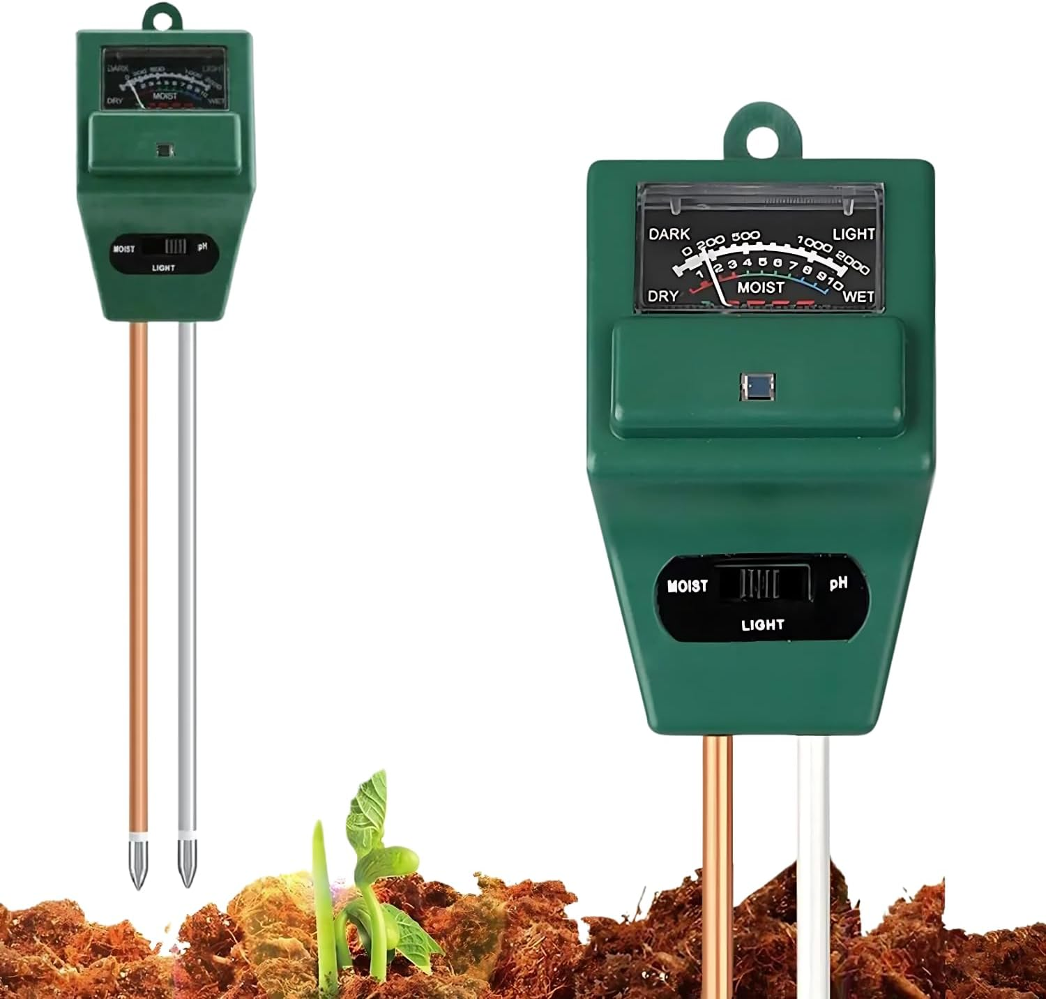 Spendeal 3-In-1 Soil Tester Kit, Moisture, Light & Ph Meter for Plants, Garden Soil Test Tool for Lawn, Farm, Indoor & Outdoor Use, Accurate Plant Monitor for Water, Sunlight & Acidity Testing (2) image number 6