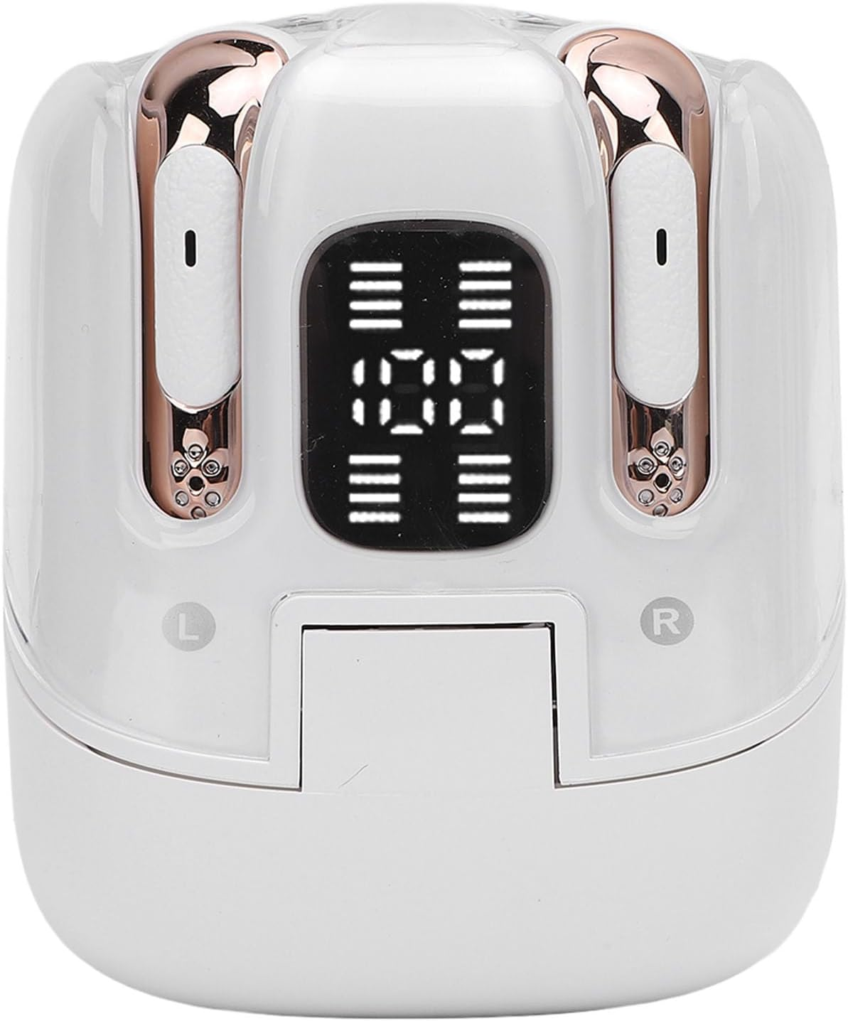 Pomya Wireless Earbuds, Low Latency Fast Response Independent Connection 5.4 Headphones 2 Pack Digital LED Display for Two Person for Outdoor (Black)