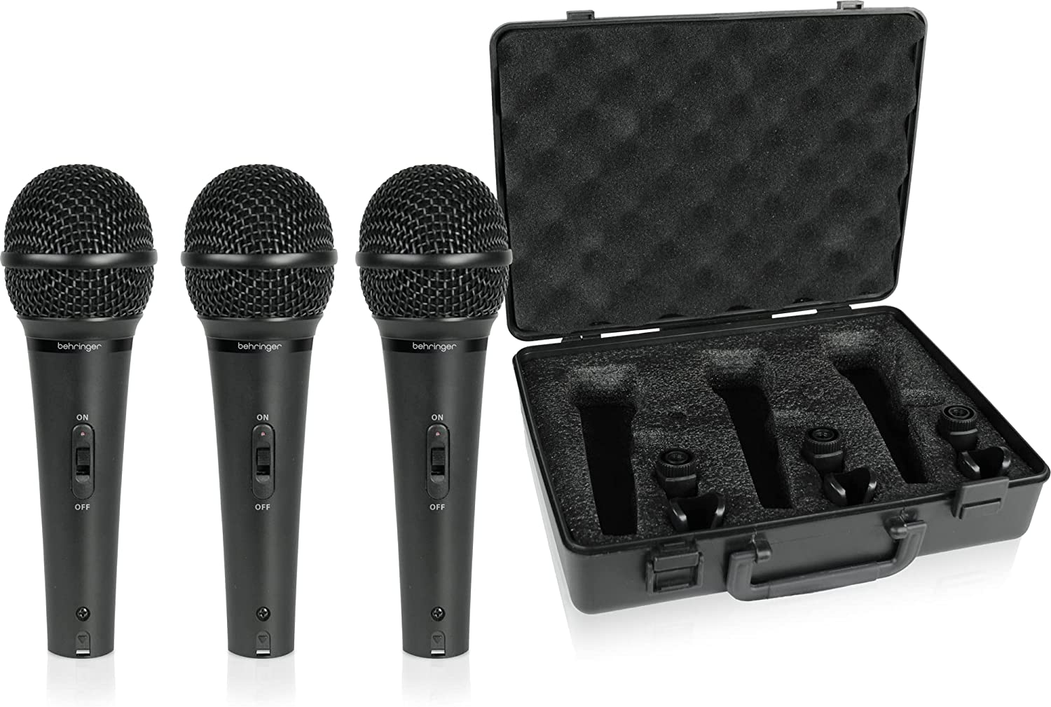 Behringer XM1800S Ultravoice Microphones 3 Piece Set, Black image number 4