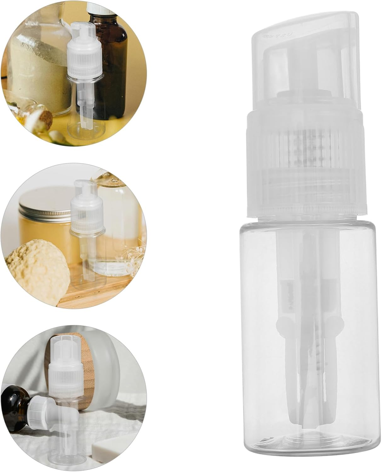 FRCOLOR Refillable Powder Spray Bottle 80Ml Empty Dry Powder Dispenser for Home Use and Barbershop Cosmetic Spray Container image number 2