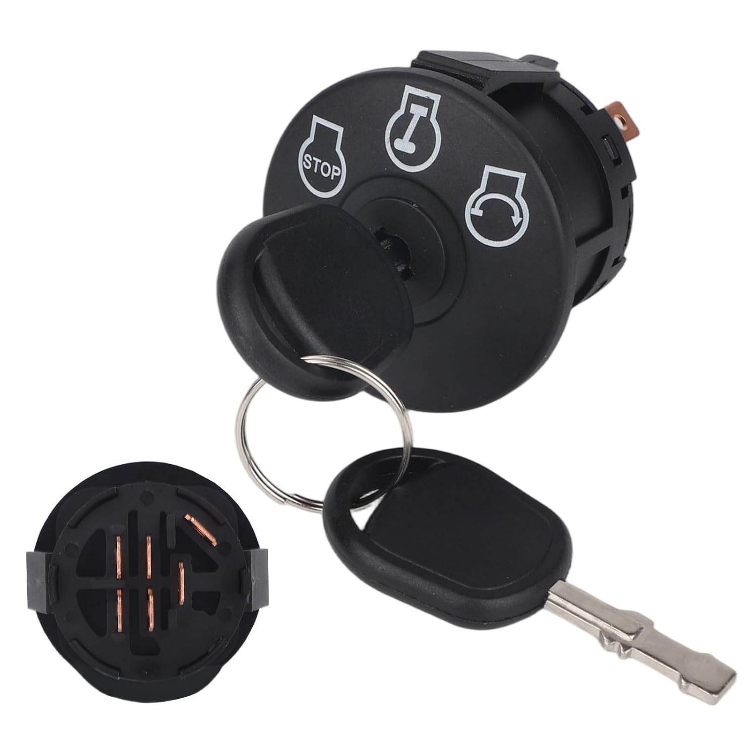 725-12066 Ignition Switch with 2 Keys, 3 Position 6 Pin Key Switch Compatible with Cub Cadet ZT1-42/46/50/54, ZT2-50/54 for MTD Z510 Z530 Z550 Z560 Z5200 Replaces 725P12066, 925-12066