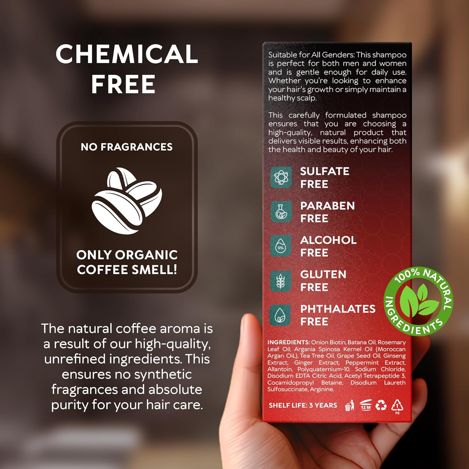 Batana Oil Shampoo for Hair Growth - Routine Shampoo for Thinning Hair for Women & Men - 9-In-1 Natural Hair Loss Shampoo with Biotin, Rosemary Oil - Thickening Hair Treatment & Regrowth image number 6