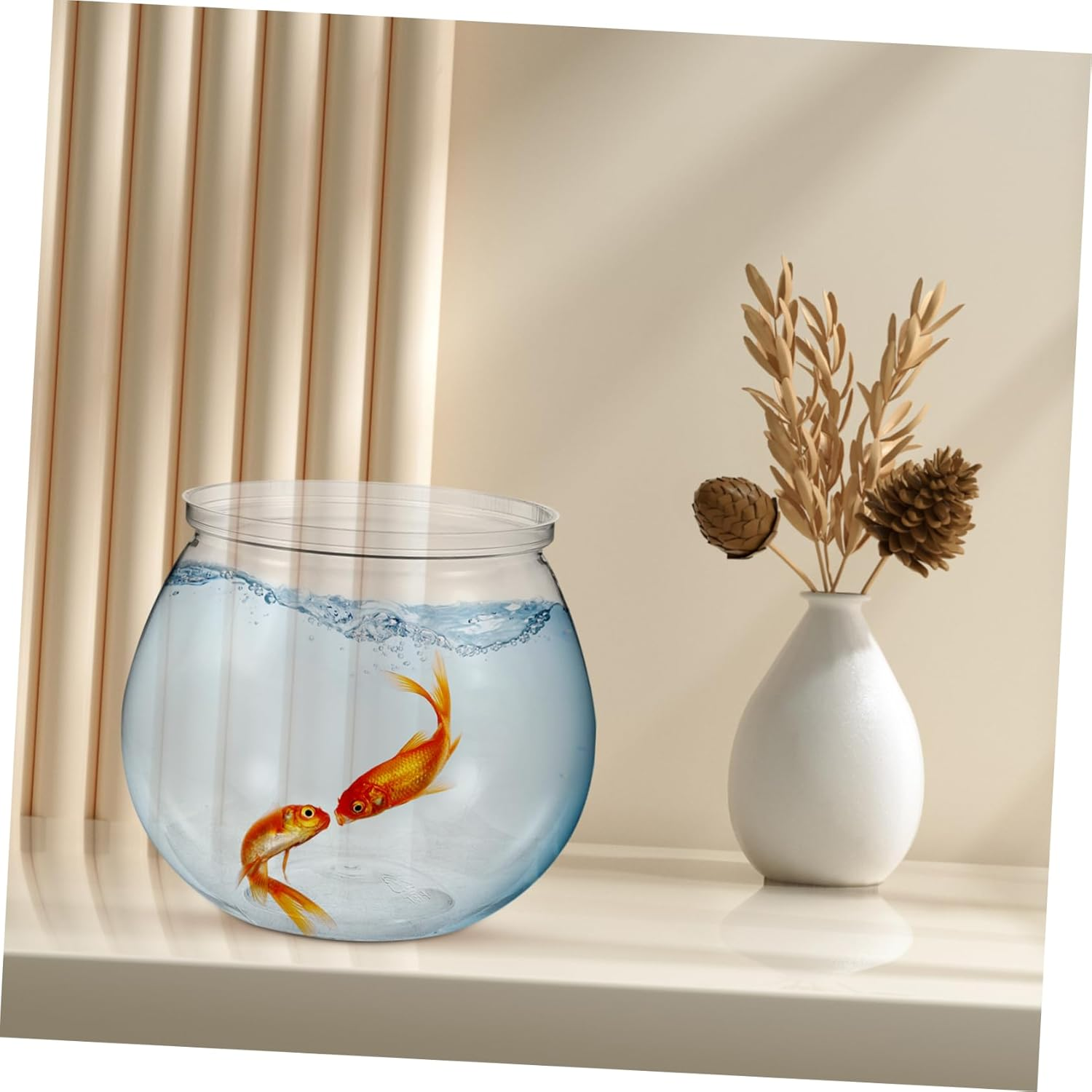 Gatuida 3Pcs Fish Bowl Aquarium Betta Fish Tank for Decor Pet Material Easy Maintenance for and Small Aquatic Pets image number 1