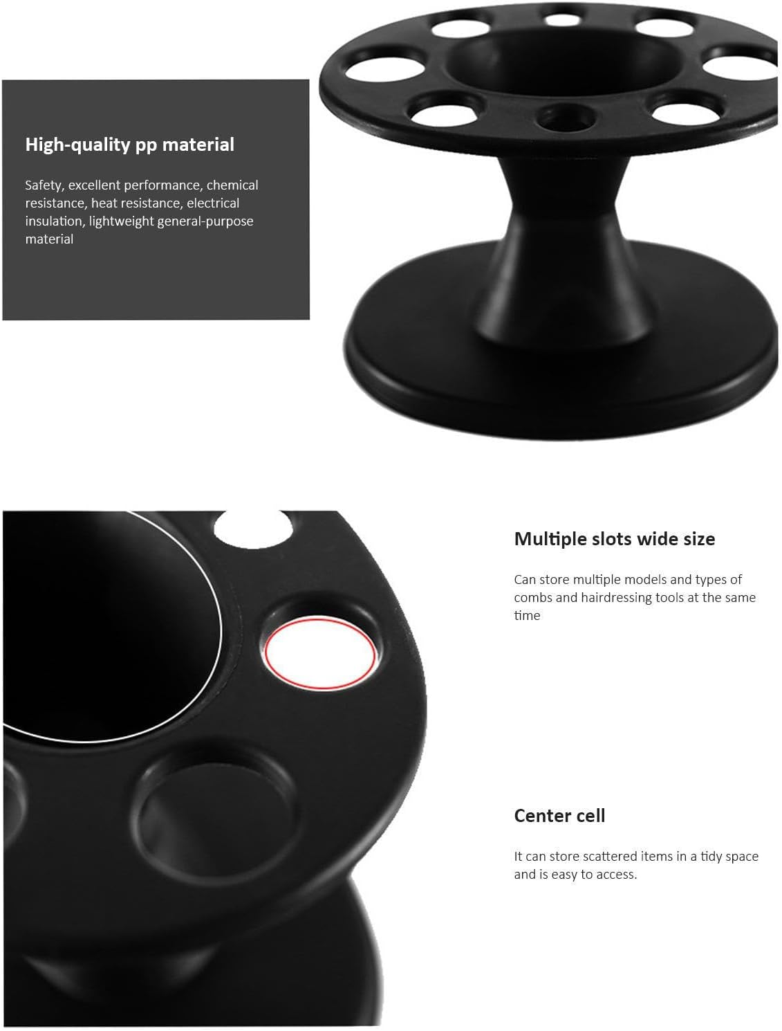 POCHY Hairbrush Holder Organizer | Multipurpose Comb Holder Large Capacity,Sturdy Hair Dresser Supplies Professional, Barber Accessories for Brushes image number 4