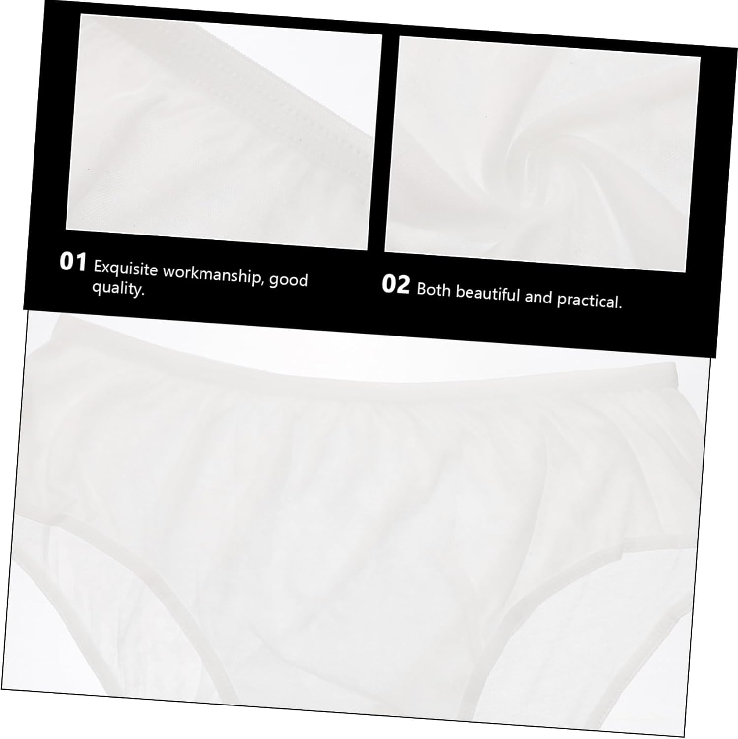 4Pcs Disposable Maternity Underwear XXL Comfortable Postpartum Confinement Underpants White Breathable Portable Elastic Waist for Women image number 6