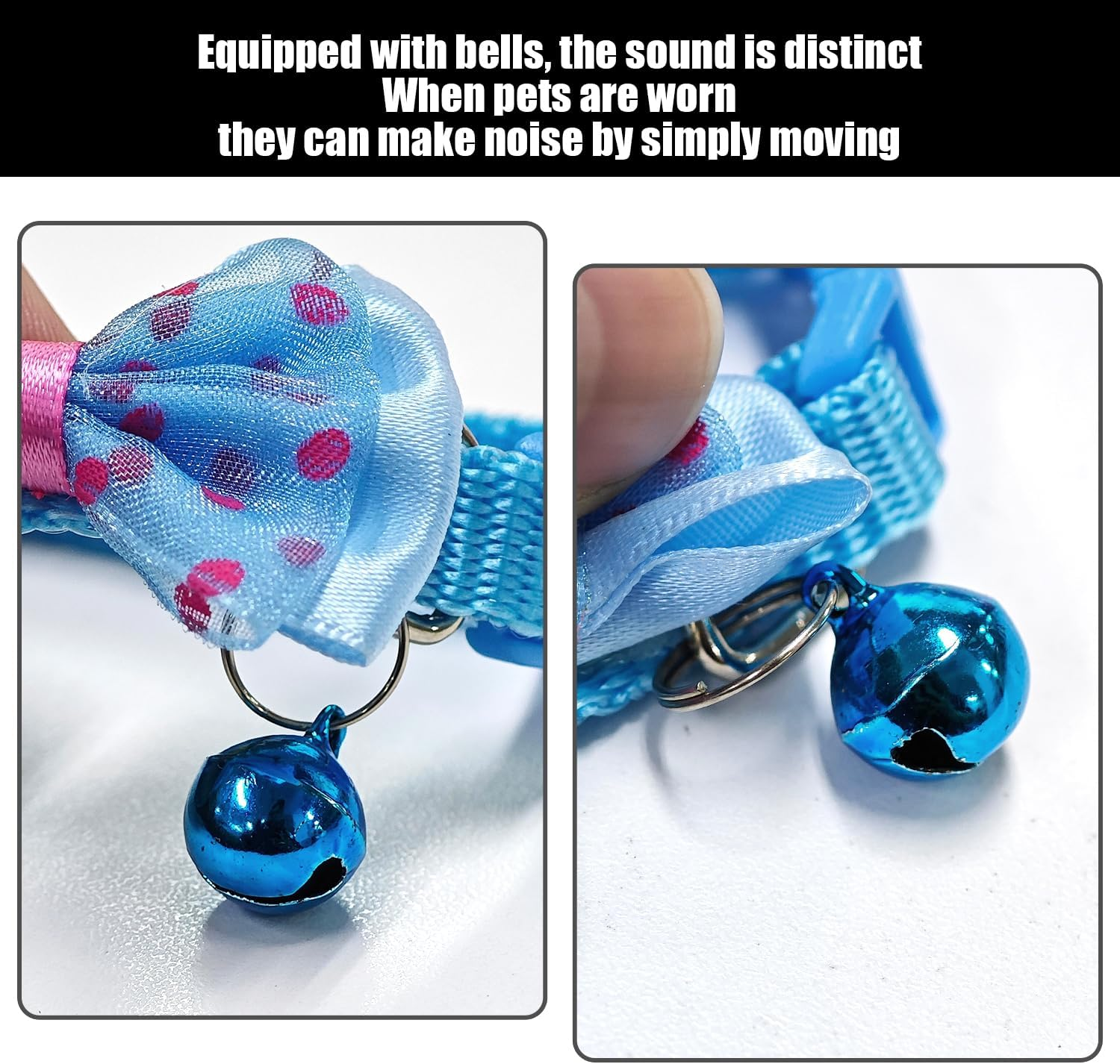 IDNVFY 15 Pieces Bending Half, Small Dog Collar, Cartoon Decorative Collar, Adjustable Pet Chain. image number 2