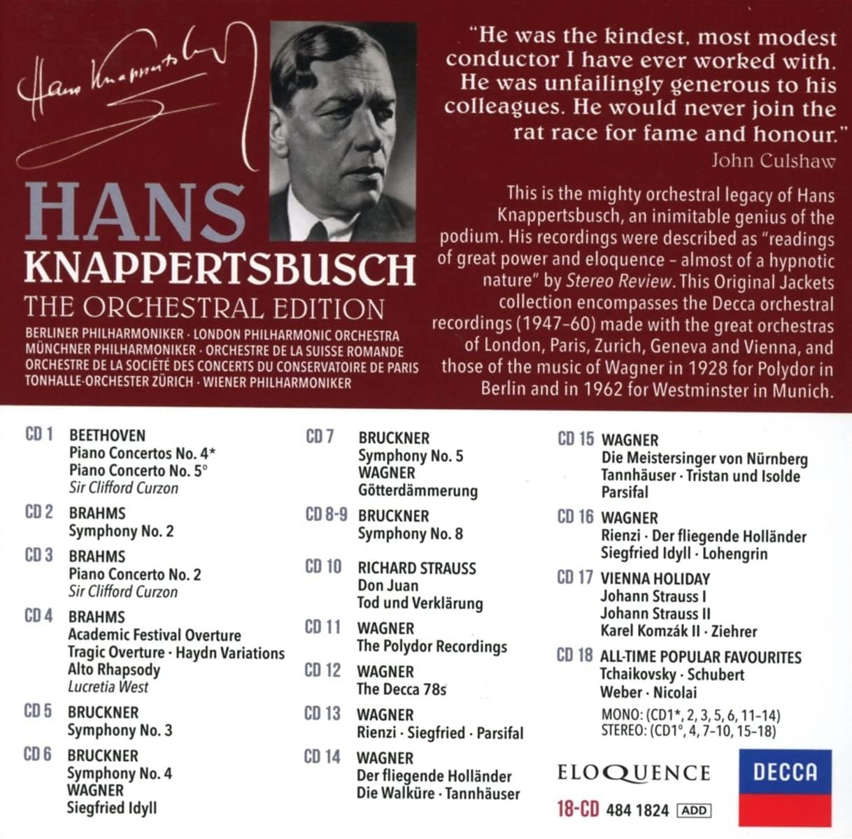 Knappertsbusch: Orchestral Edition image number 1
