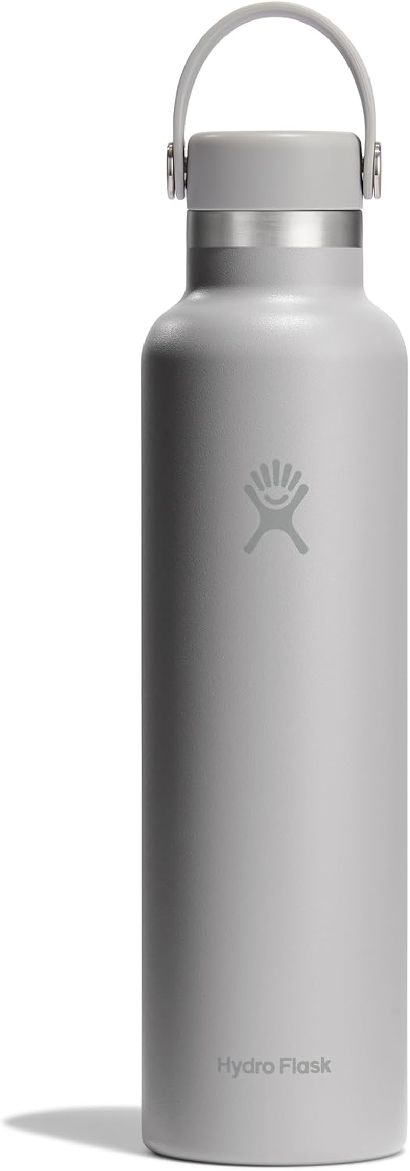 Hydro Flask - Standard Mouth Water Bottle 621 Ml (21 Oz) - Vacuum Insulated Stainless Steel Water Bottle with Leak Proof Flex Cap and Powder Coat - Aloe