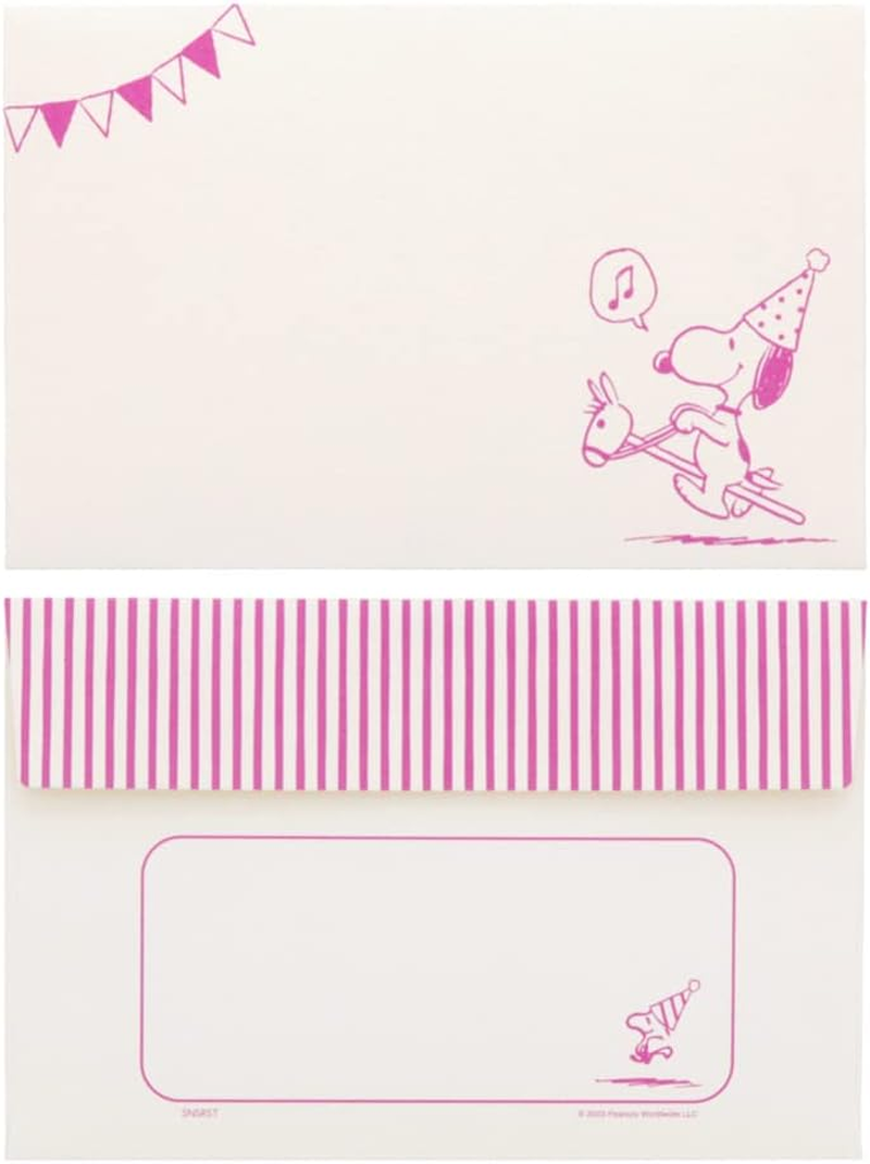 Sunstar Stationery S8906017 Snoopy Letter Set, Die Cut, Play with Colors, Pink image number 1