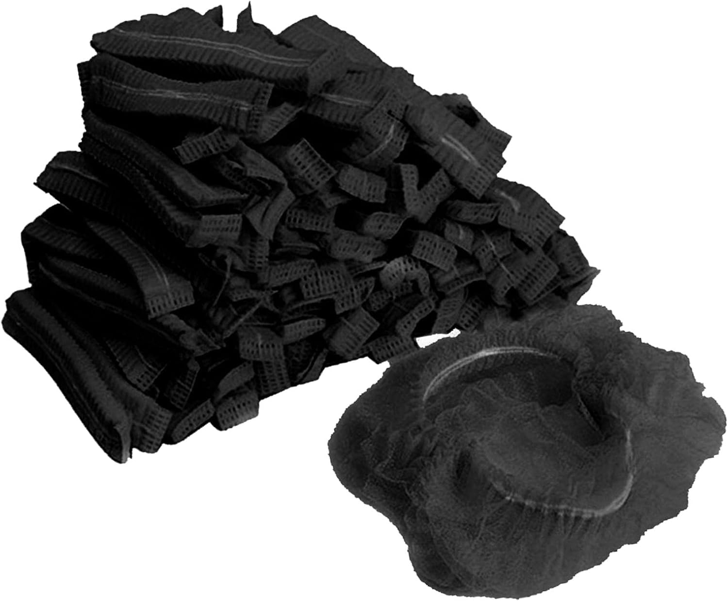 NC Hair - 100 Pieces Disposable Shower S Hair Bonnet, Made of Quality Material, No Peculiar Smell, Healthy and Soft, Safe to Use - Black, 21Inch image number 2