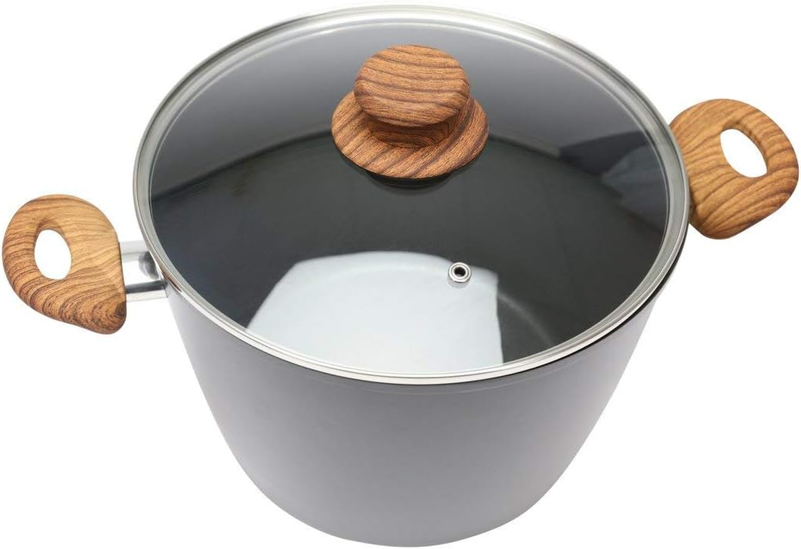 Gourmet Pot by Taste the Difference, Superior, Long-Lasting, Non-Stick Performance (24 Cm Pot with Glass Lid)