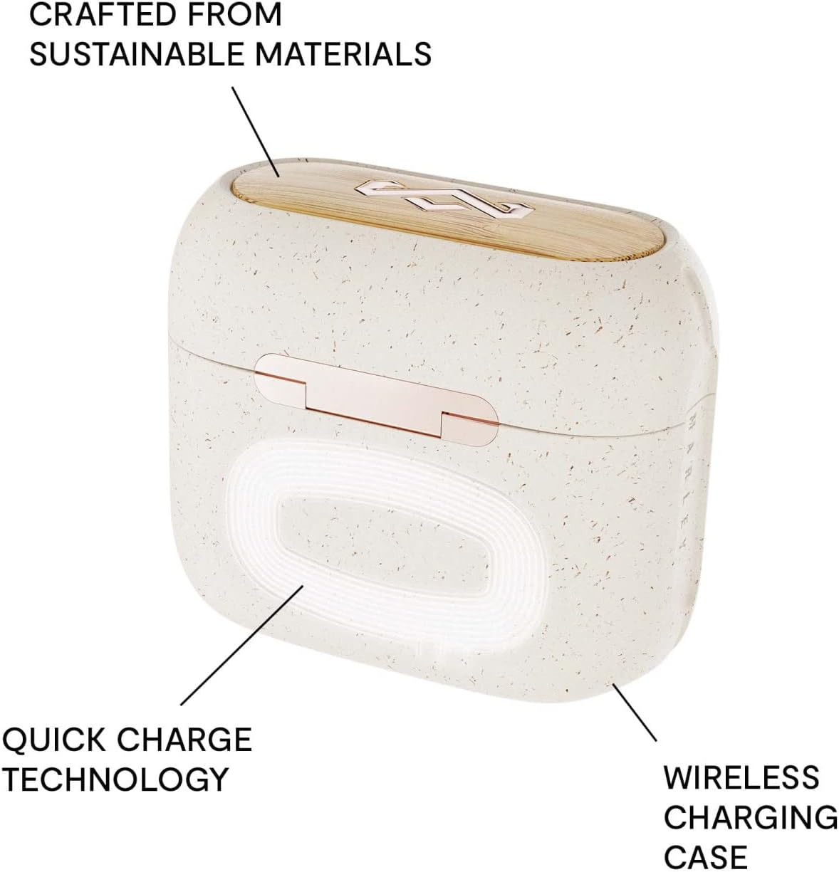 House of Marley Redemption ANC 2 Wireless In-Ear Bluetooth Headphones, Active Noise Cancellation, 24 Hours Playtime, In-Ear Sensors, with App, Cream, One Size, EM-DE031-CE, Cream image number 6