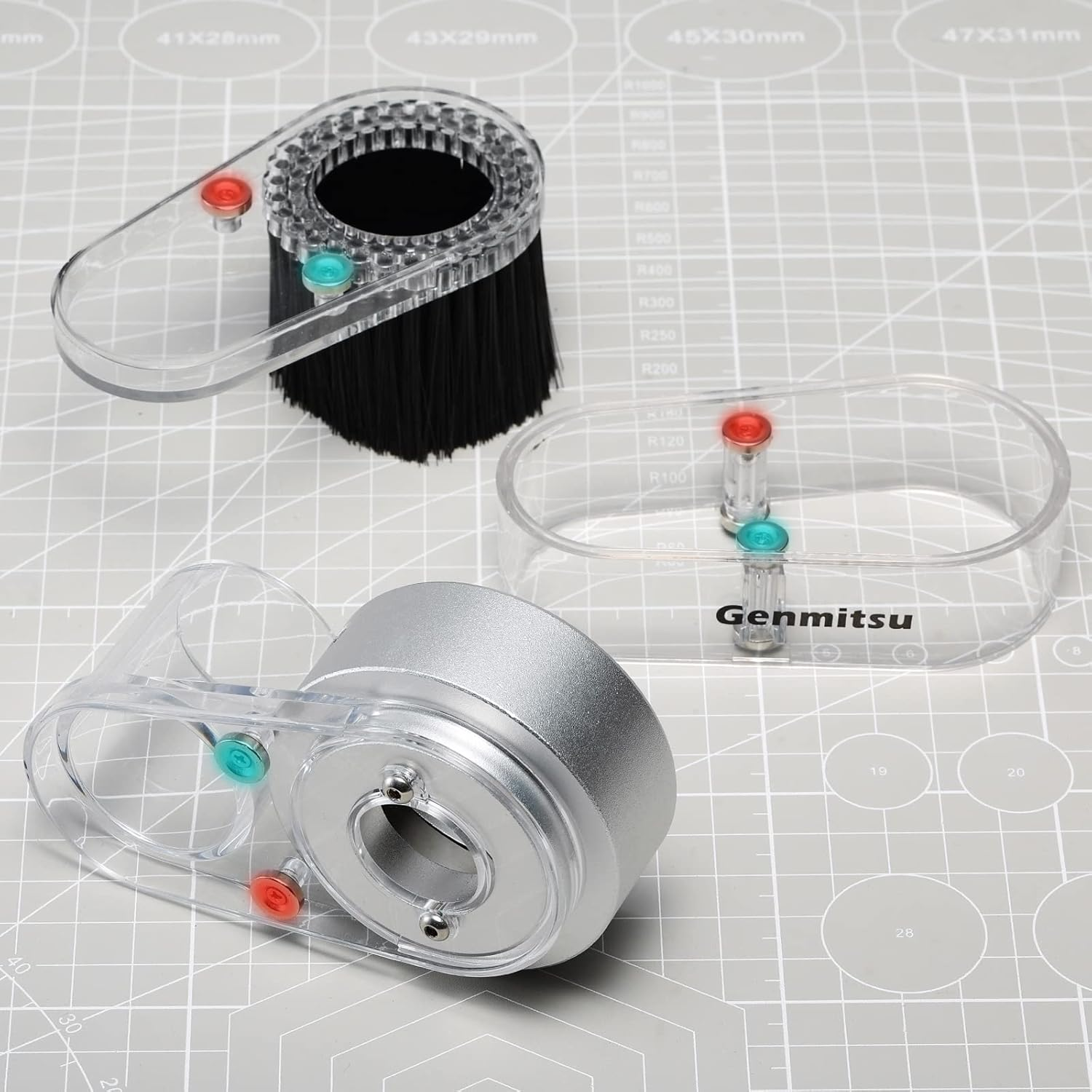 Genmitsu CNC ABS Dust Shoe for CNC Machines with a 52Mm Diameter Motor, Fits Most 300W-500W Spindle Motors, Hose Adapter Outer Diameter 38Mm (1.5&Prime;), Transparent