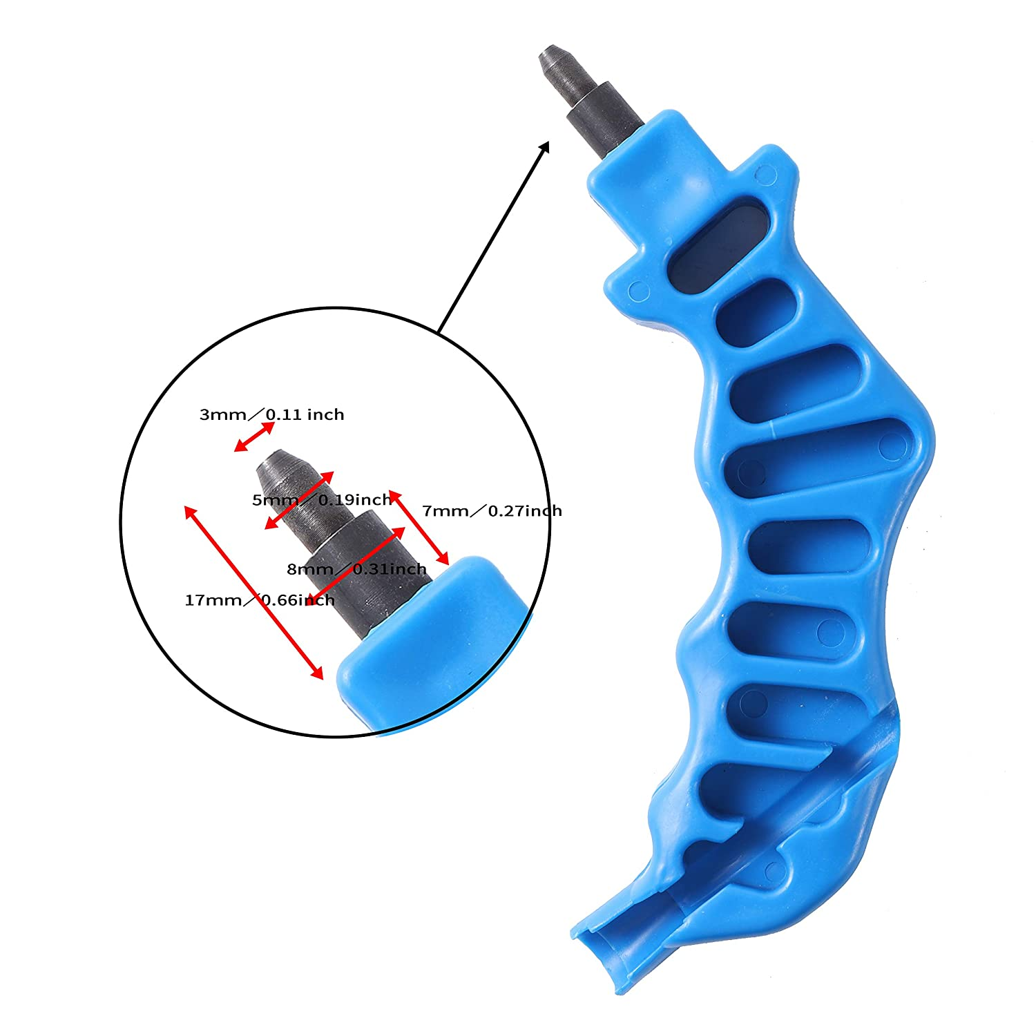 2-In-One Drip Irrigation Tubing Hole Punch Fitting Insertion Tools Drip Tube Hole Punch for Easier 1/4" Inch Fitting & Emitter Insertion (Pro Punch Tool Sets) image number 2