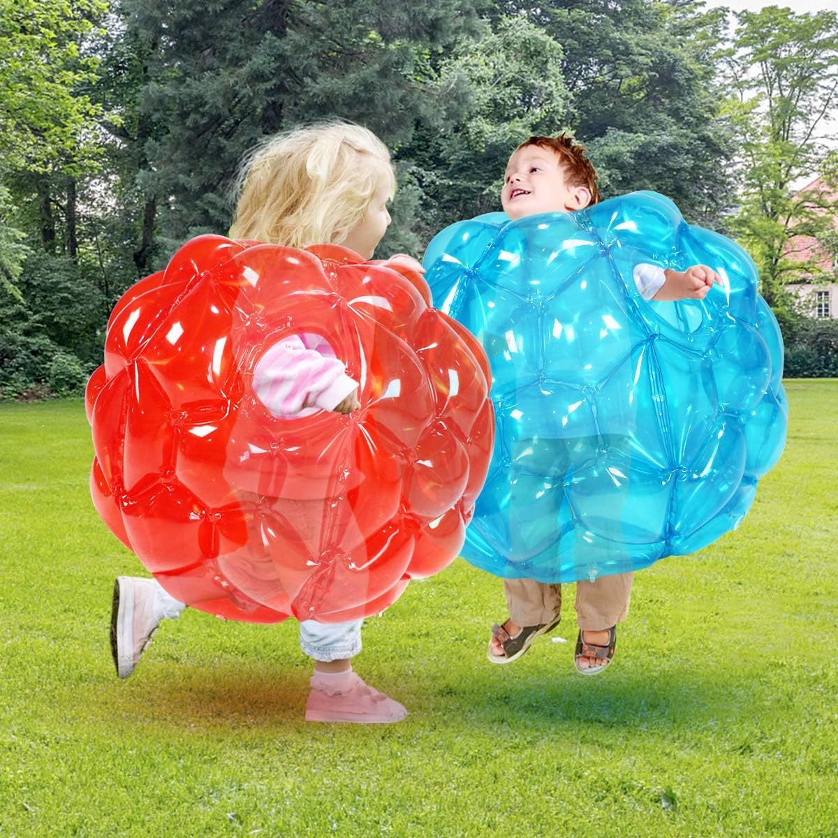 2 St&uuml;ck Lawn Bumper Balls, Kinder Hinterhof Spiele Erwachsene Patio B&auml;lle, Spielplatz B&auml;lle Rasen Ballons, Gro&szlig;e Aufblasbare Sommer Outdoor-Spielzeug