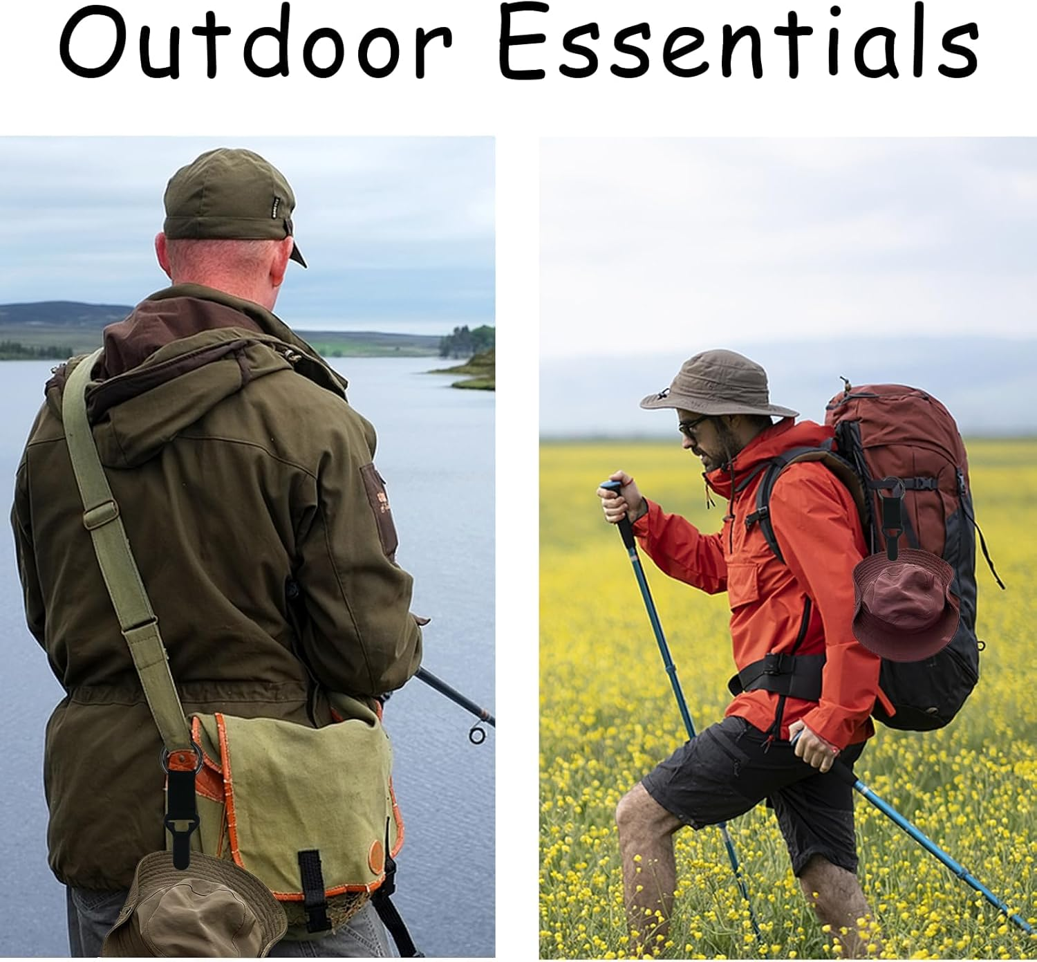 3Pcs Hat Clip for Travel on Bag, Portable Hat Holder Clips for Vacation Beach Adventures, Hiking Essential Gear Accessory for Travel Handbag Backpack Luggage Suitcase image number 3