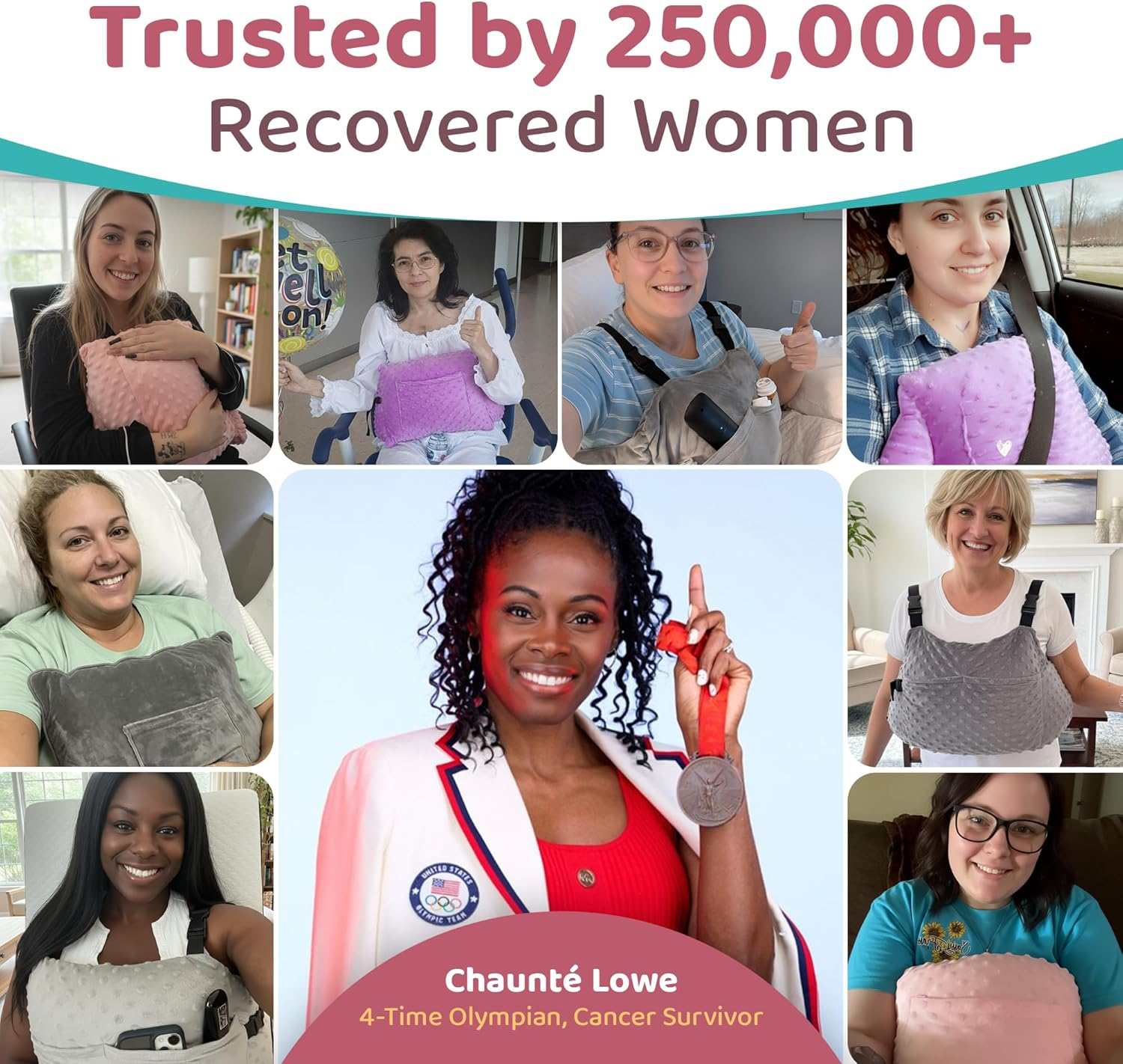 Zomaple Post Mastectomy Pillow, Lavender &ndash; Gentle Chest Protection for Sleep & Car Rides &ndash; Reduces Underarm Pressure, Cushions Everyday Bumps & Helps You Relax &ndash; Pillow for Mastectomy Recovery Support image number 5