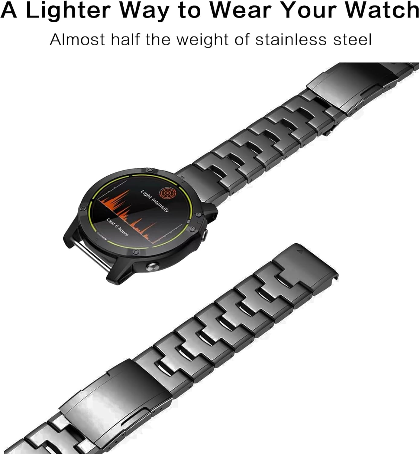 Synsing 26Mm Titanium Metal Quick Release Watchband Compatible for Fenix 8 51Mm/Enduro 3 51Mm/Fenix 6X Pro/7X Pro/5X Plus,22Mm Band for Fenix 8 47Mm/E 47Mm/Fenix 6 Pro/7/5 Plus/Epix 2/Forerunner 965 image number 4