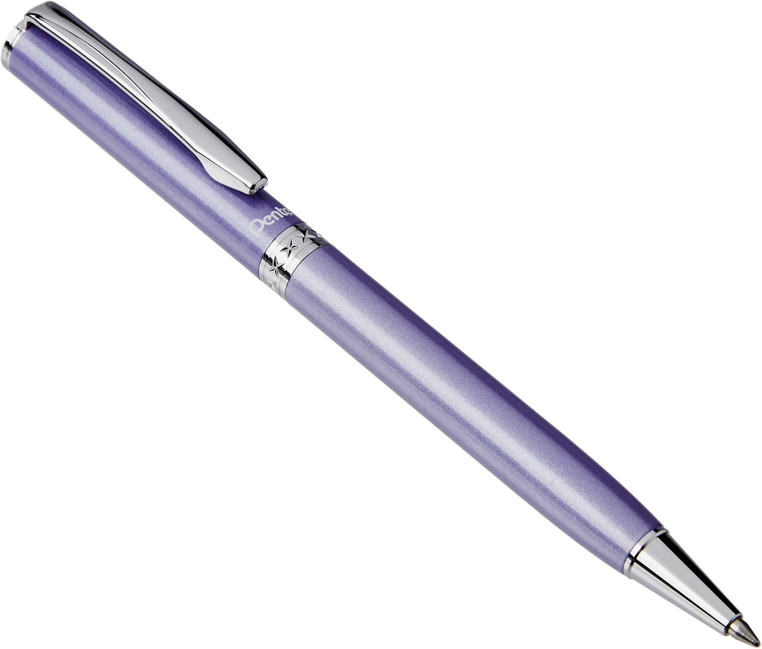 Pentel Sterling Ballpoint Pen Retractable 0.8Mm Medium Pink Barrel Black Ink Pen in Premium Gift Box (B811P-PBOX)