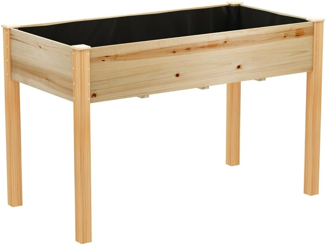 Green Fingers Garden Bed Galvanized Wooden Planter Box, 120 X 60 X 80Cm Gardening Supplies Plant Containers Patio, Elevated Raised Beds Rectangle for Vegetables Flowers Herbs image number 2