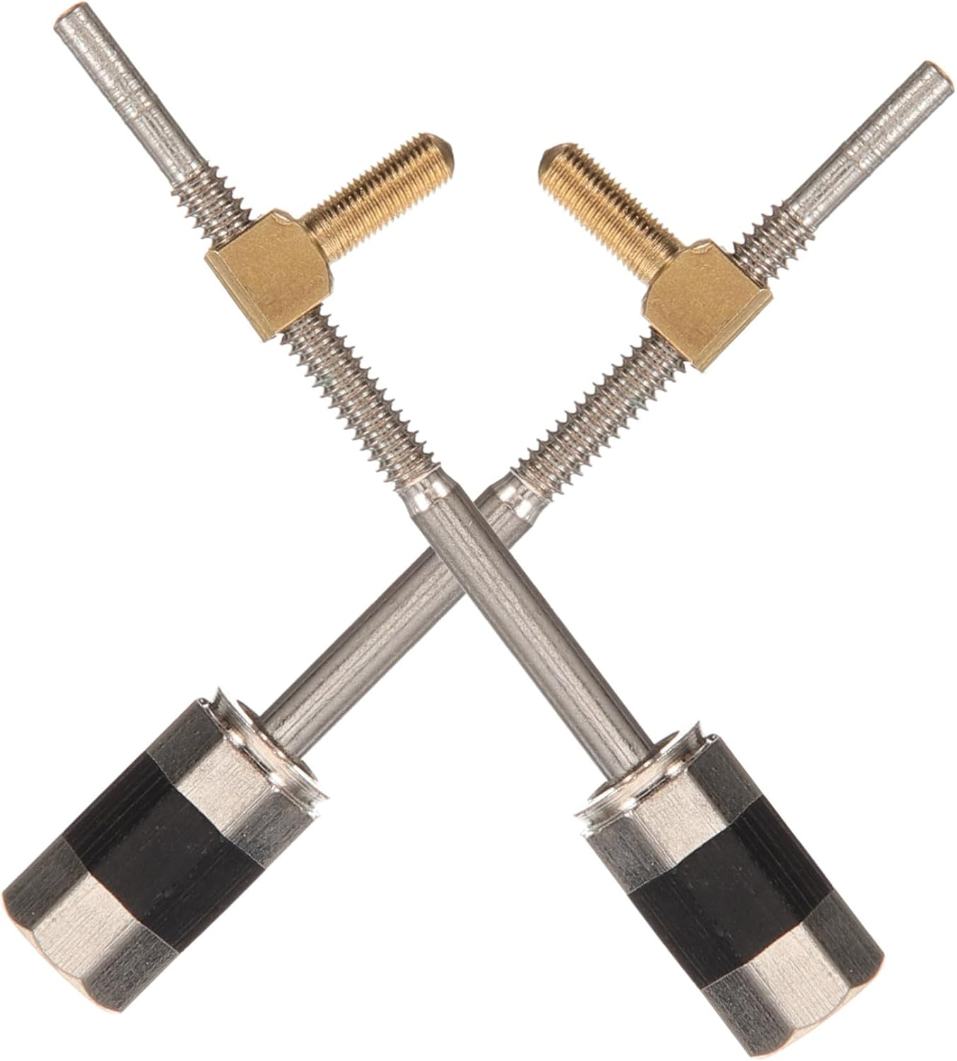 2Pcs 4/4 Violin Bow Frog Screws White Copper Violin Bow Parts Replacement Accessories for Student and Professional String Instrument image number 4